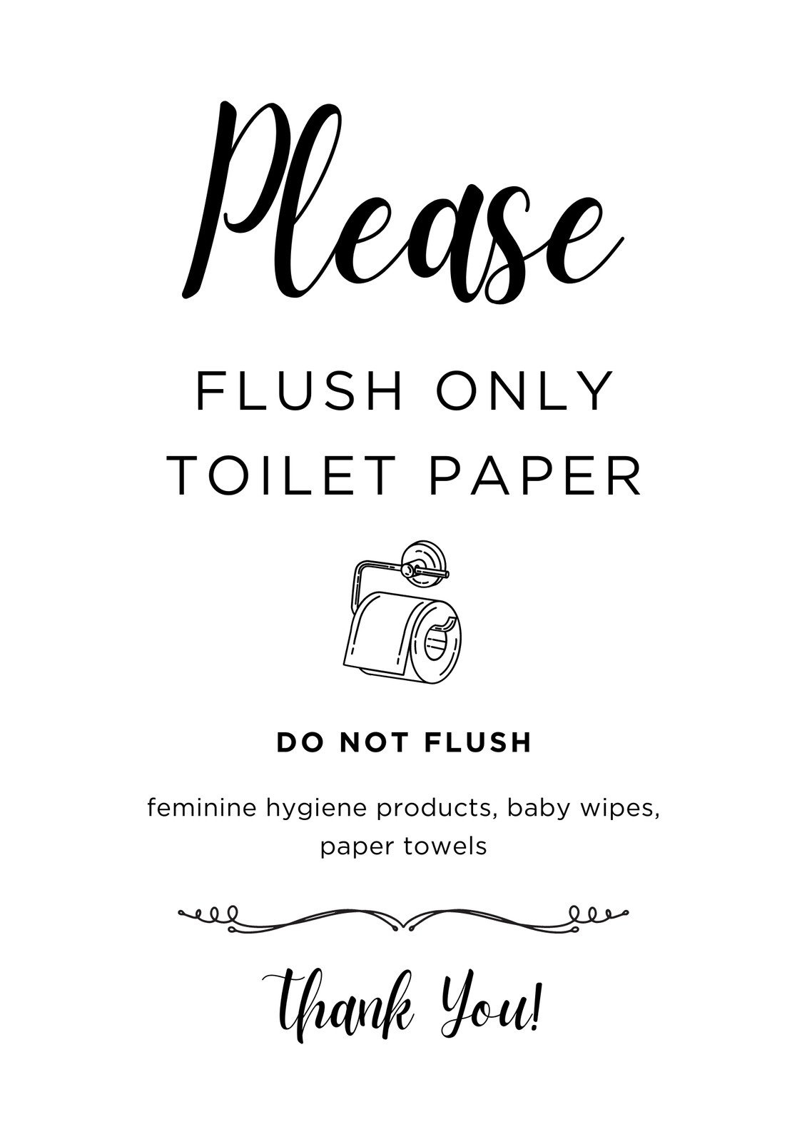 Free And Customizable Bathroom Templates in Free Printable Do Not Flush Signs