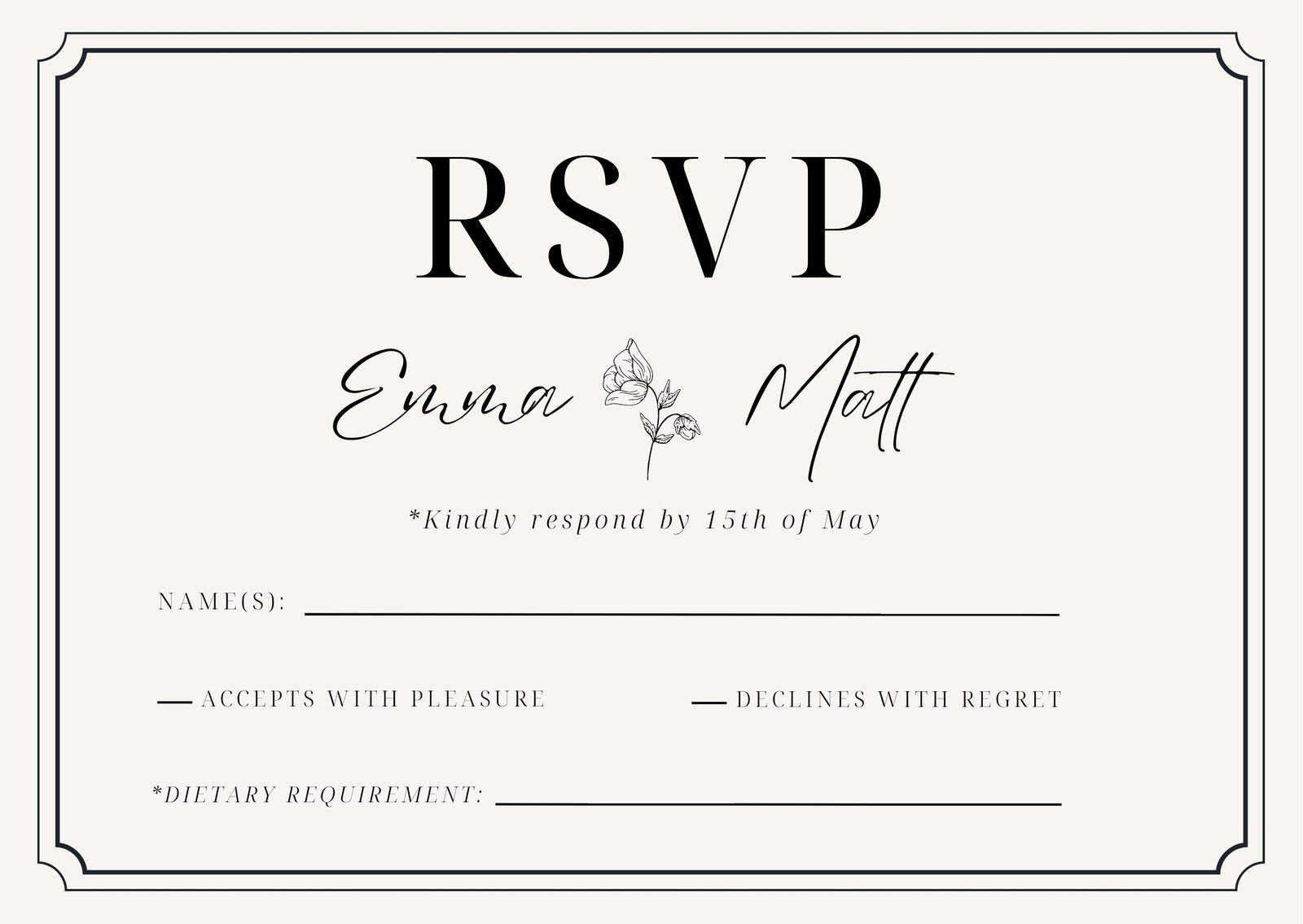Free And Customizable Rsvp Templates pertaining to Free Printable Rsvp Cards