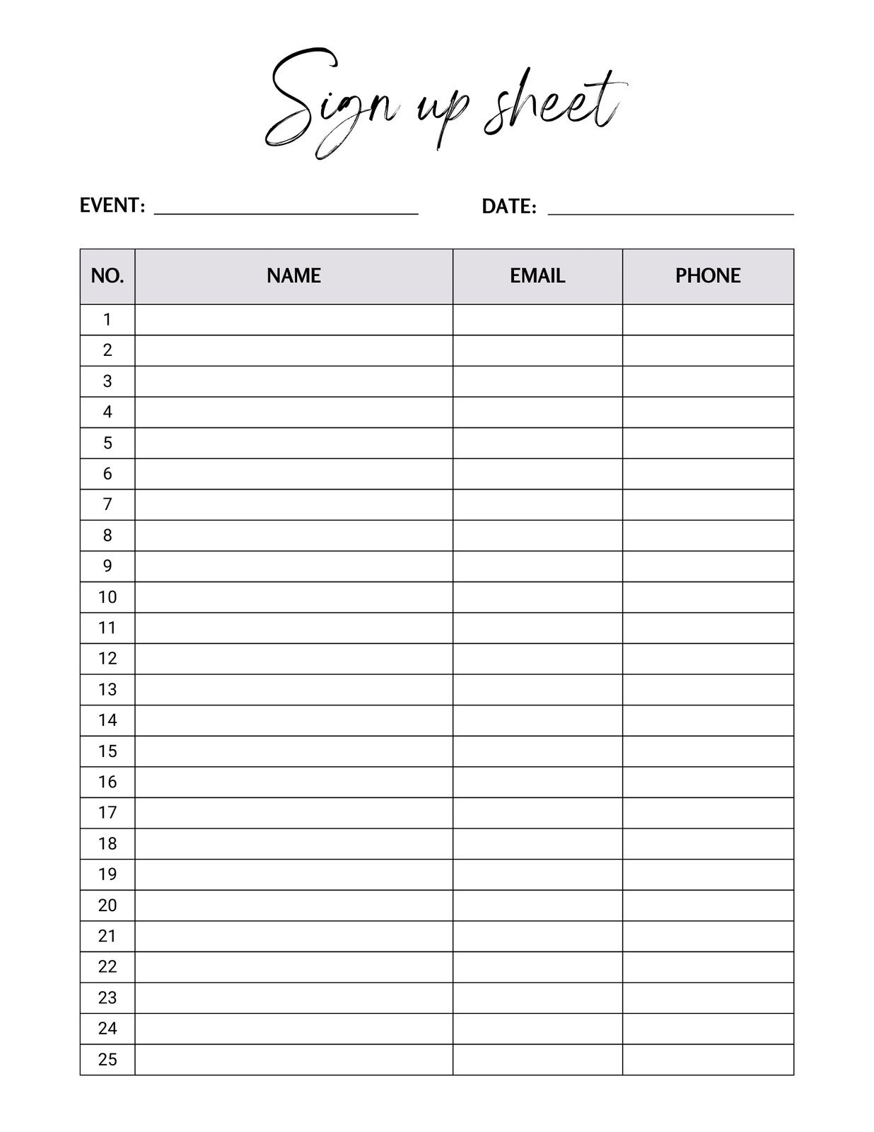 Free And Customizable Signing Templates intended for Free Printable Sign Templates