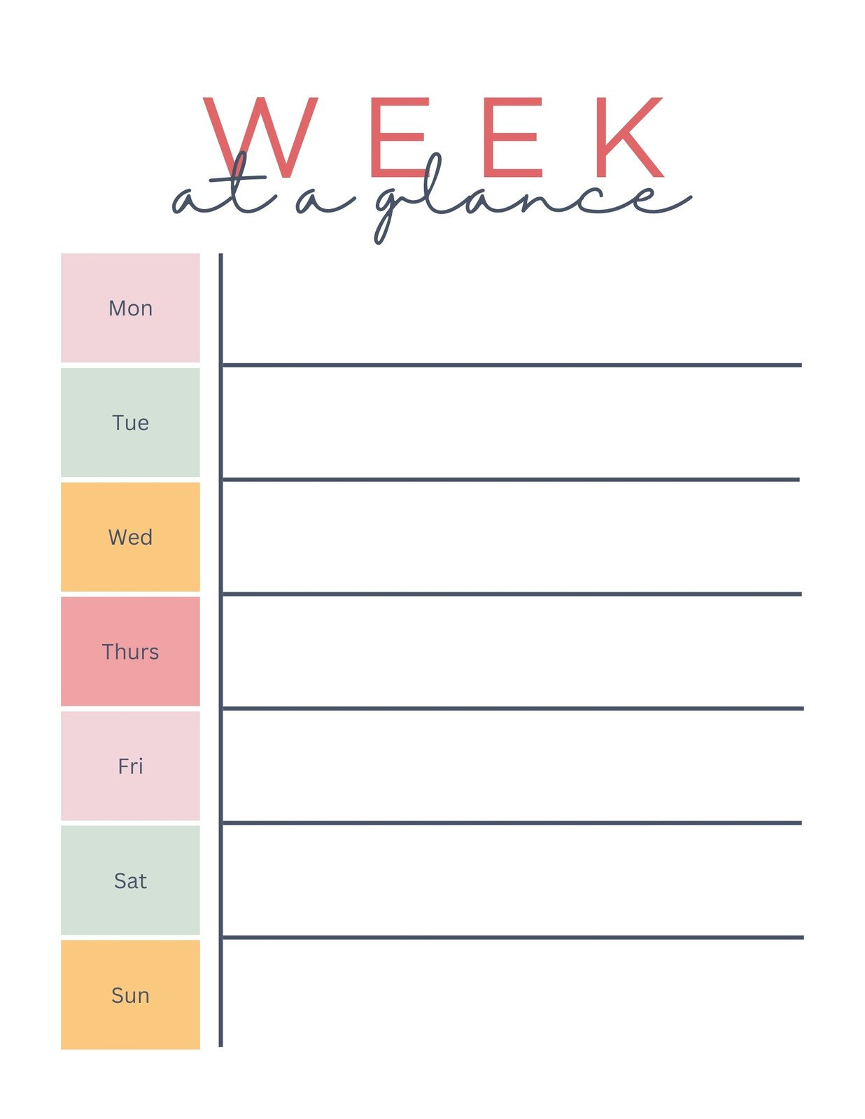 Free And Customizable Weekly Planner Templates | Canva with Free Printable Weekly Schedule