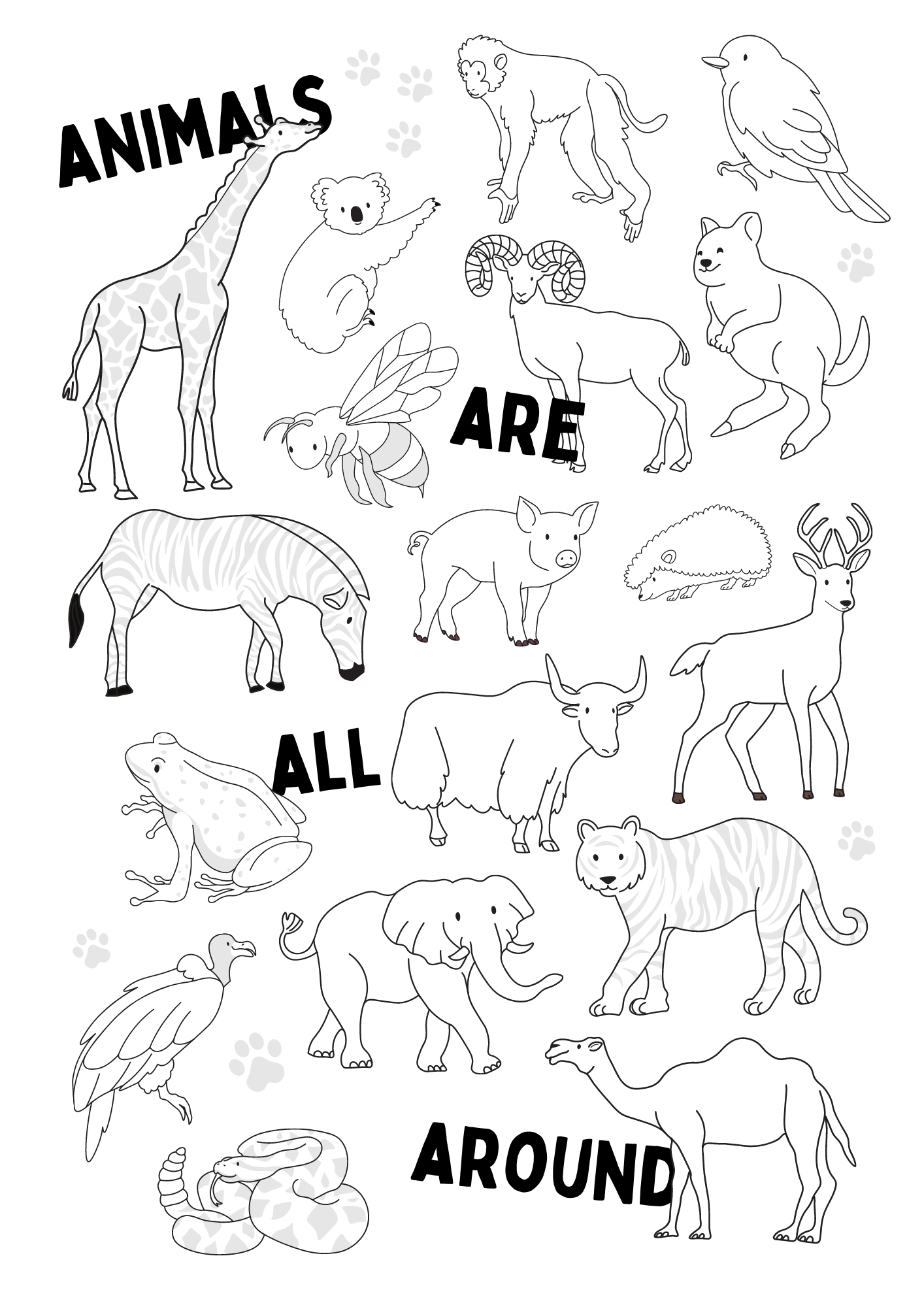 Free Animals Coloring Pages: Printable with regard to Free Printable Animal Coloring Pages