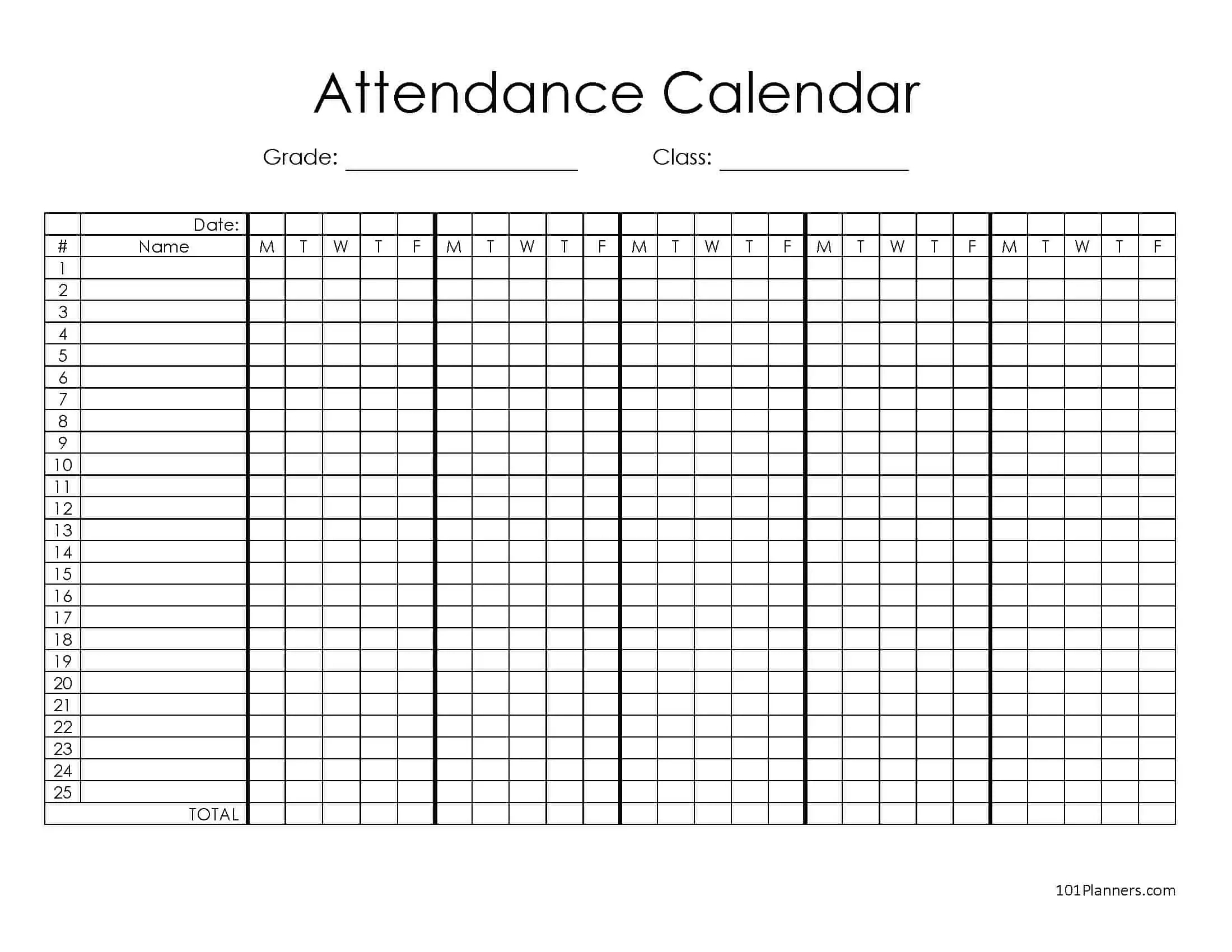 Free Attendance Sheet Template | Word, Pdf, Excel &amp;amp; Image regarding Free Printable Attendance Forms For Teachers
