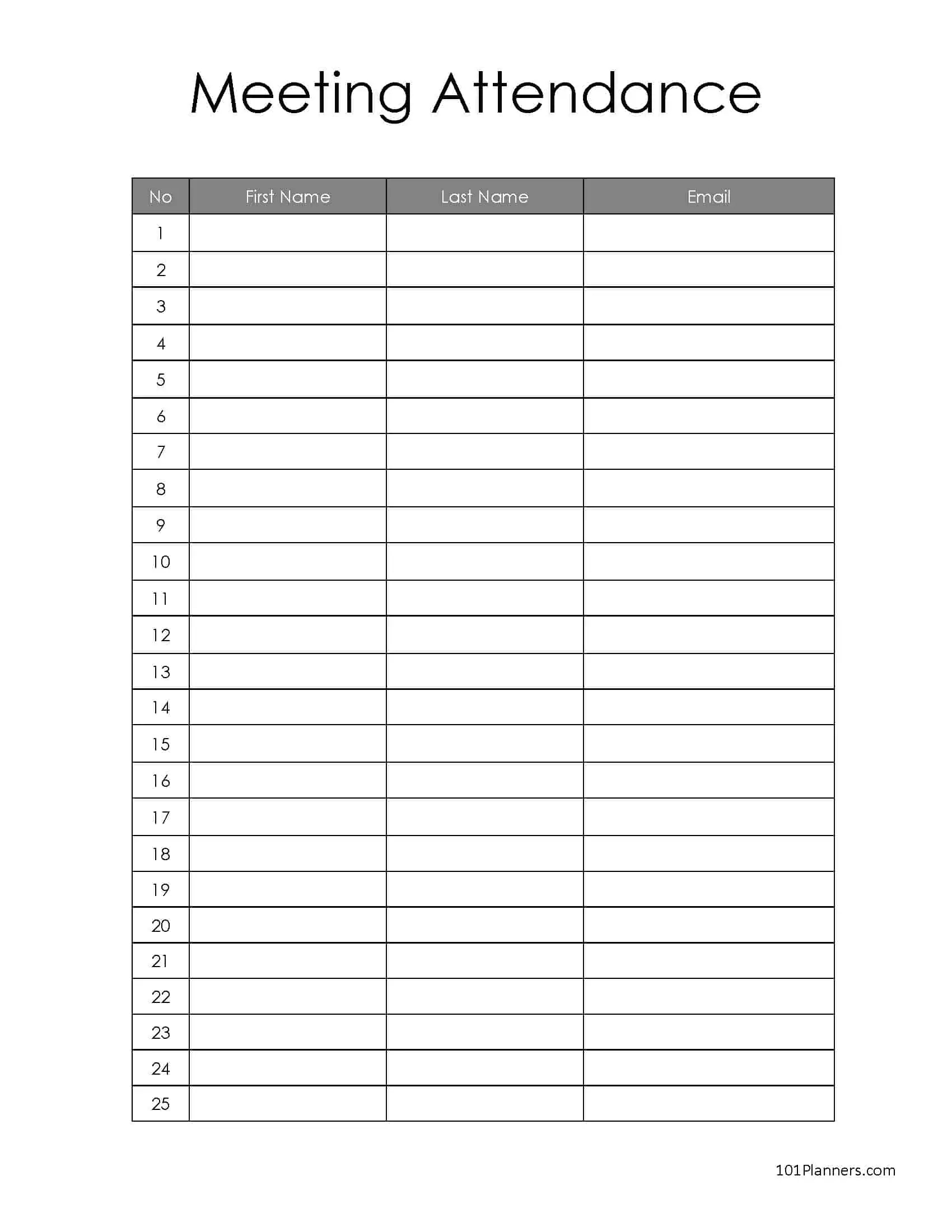 Free Attendance Sheet Template | Word, Pdf, Excel &amp;amp; Image with regard to Free Printable Attendance Sheets