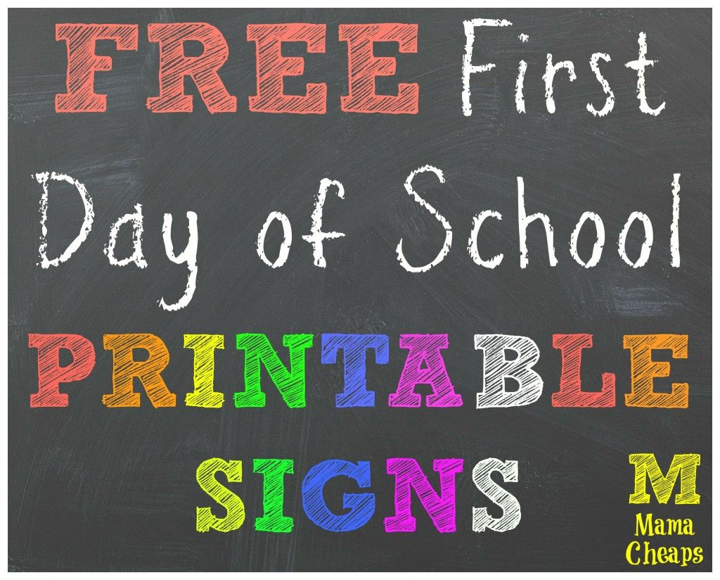 Free Back To School Printable Chalkboard Signs For First Day Of in Free Printable First Day Of School Chalkboard Signs