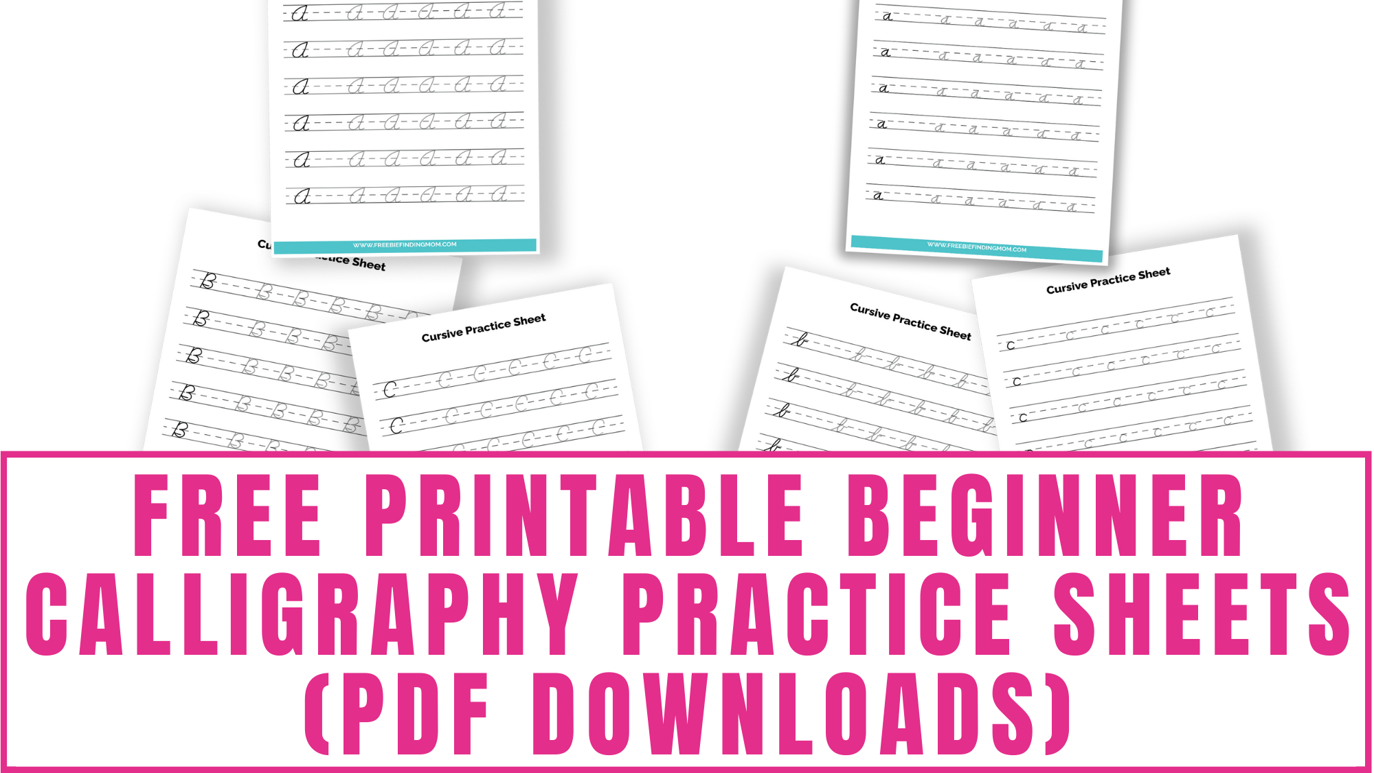 Free Beginner Calligraphy Practice Sheets (Pdfs) - Freebie Finding Mom regarding Calligraphy Practice Sheets Printable Free