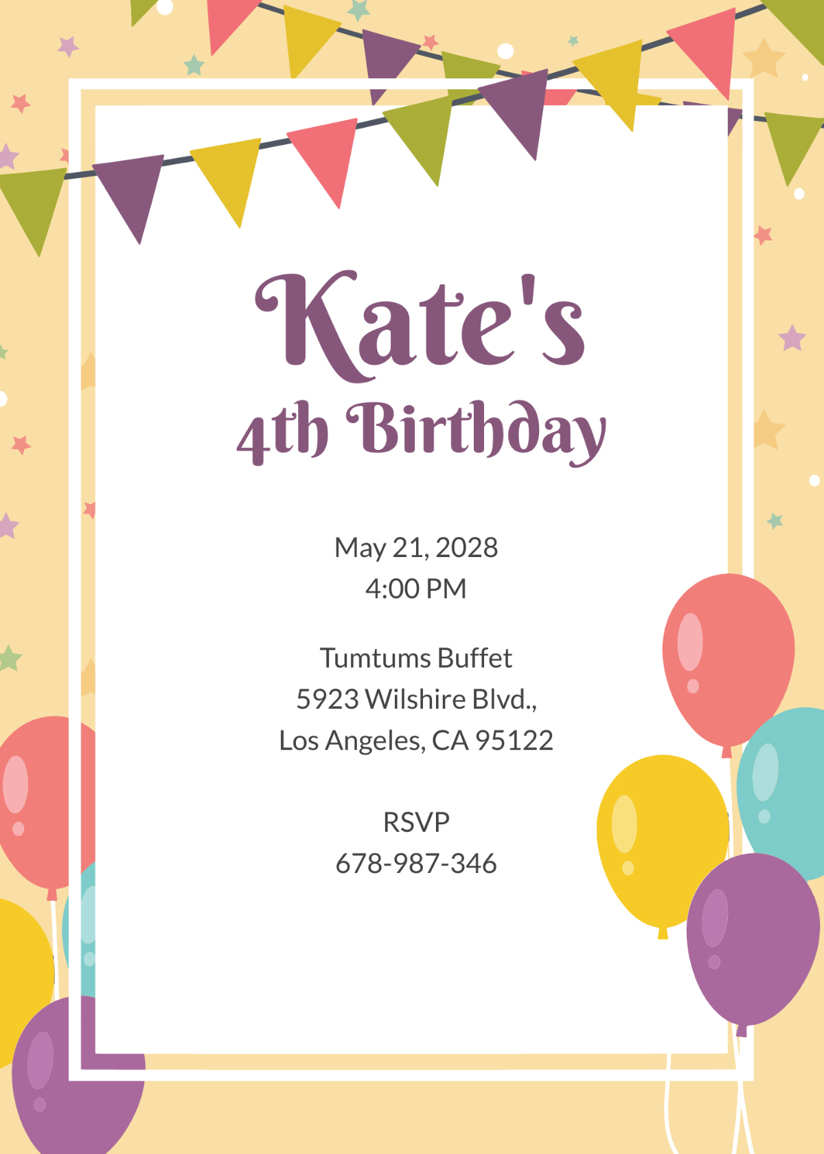 Free Birthday Invitation Templates &amp;amp; Examples - Edit Online &amp;amp; Download throughout Birthday Party Invitations Online Free Printable