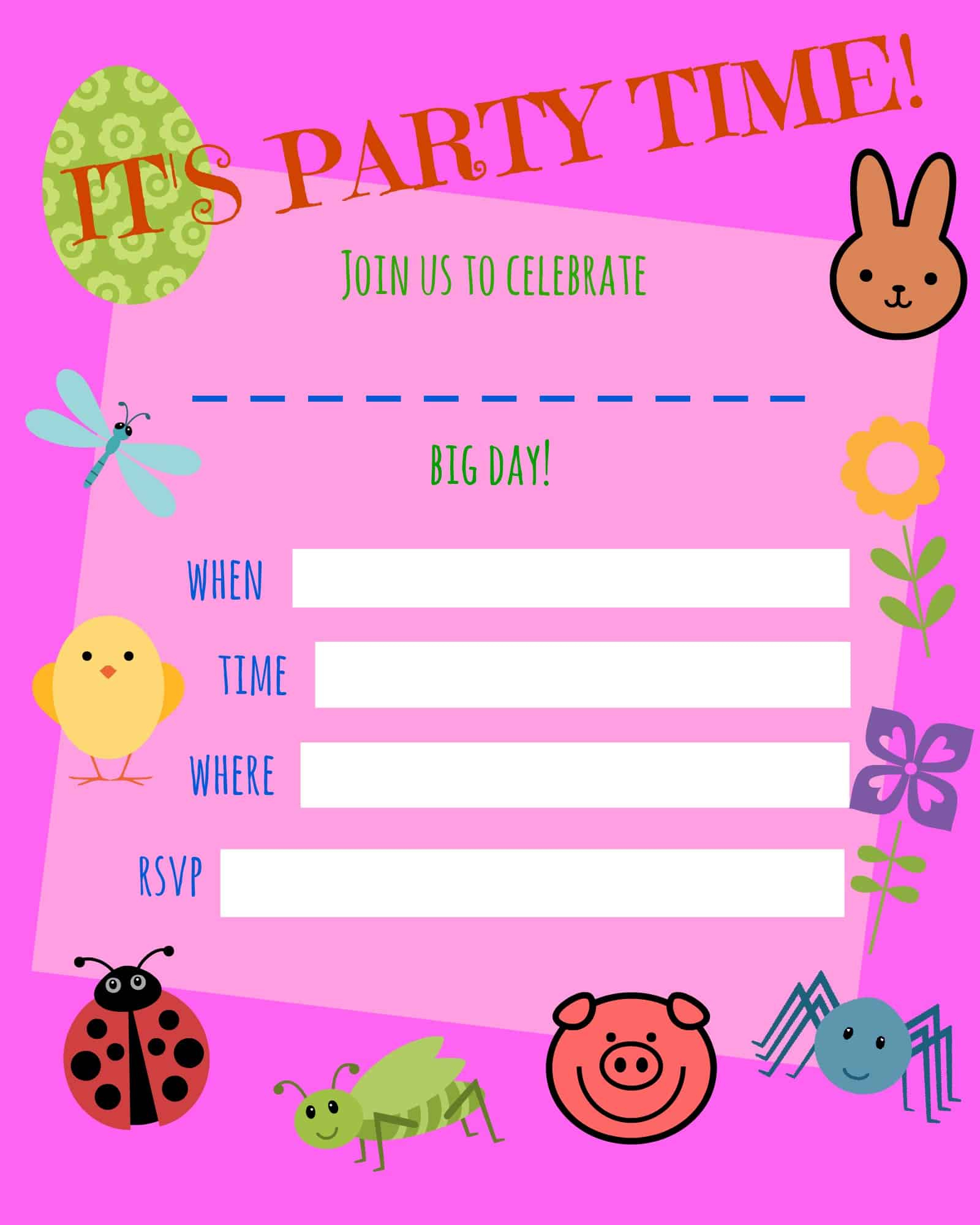 Free Birthday Invitations For Girls And How To Create Printables inside Free Printable Girl Birthday Party Invitations