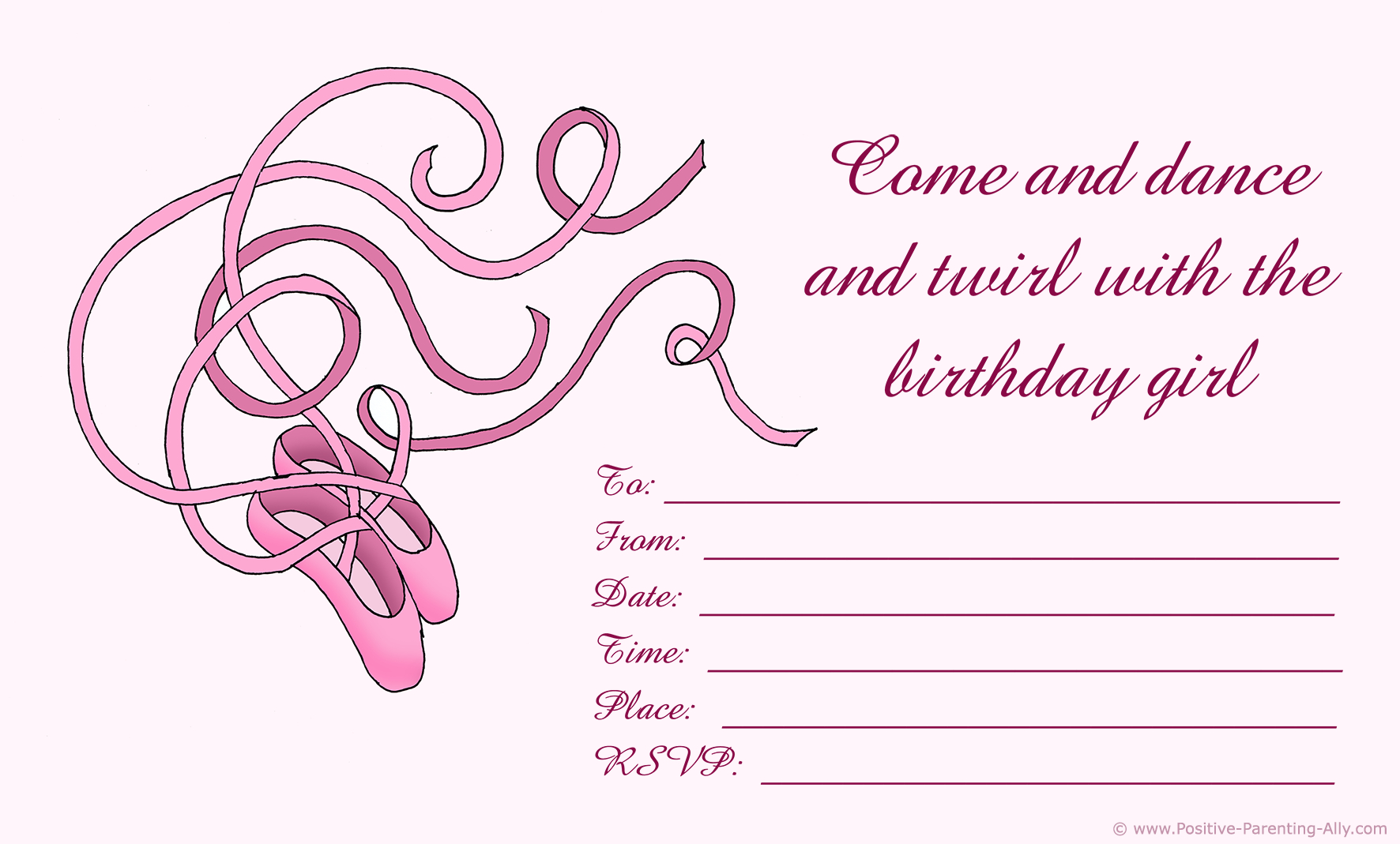 Free Birthday Invitations To Print For Kids: Choose Your Theme for Free Printable Girl Birthday Invitations