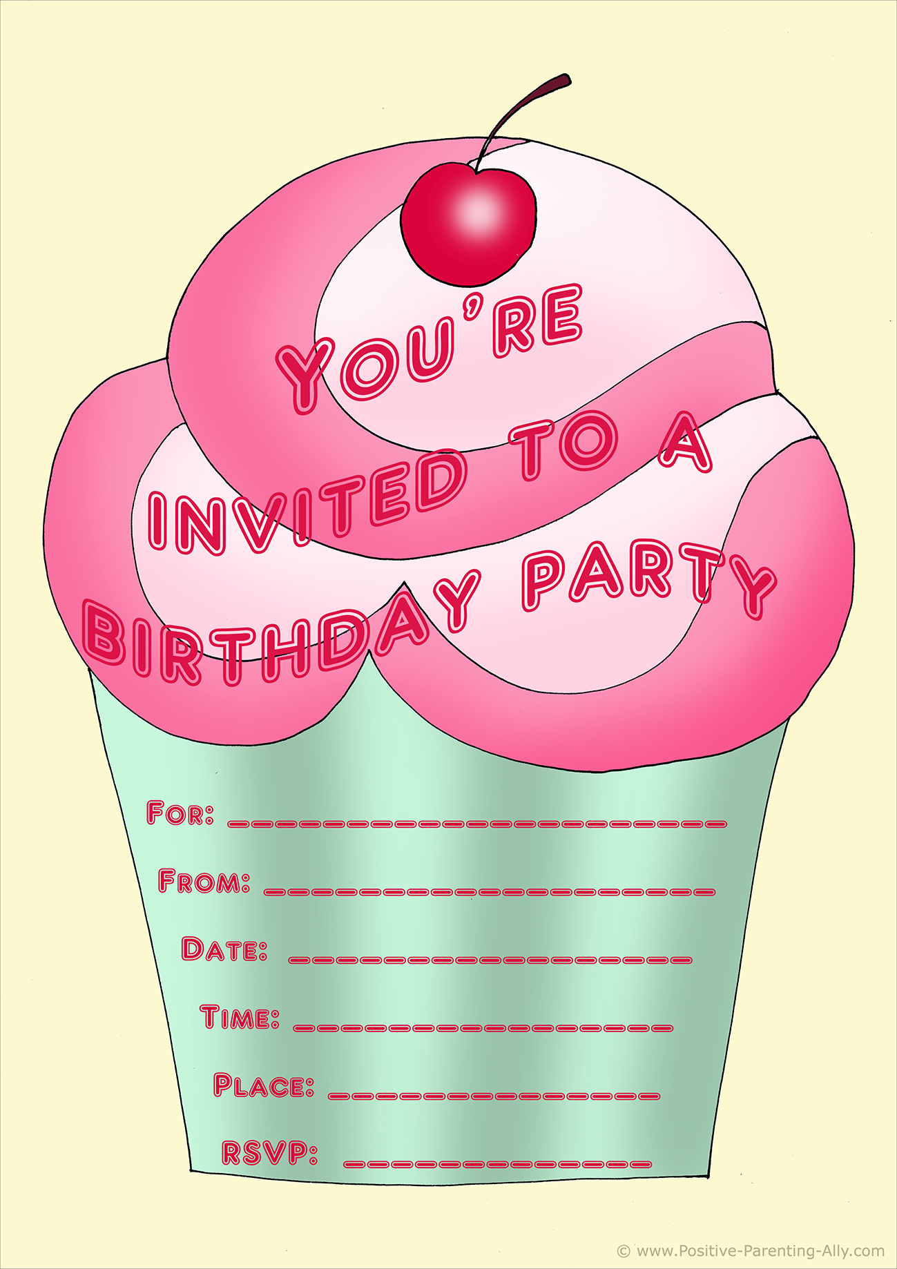 Free Birthday Party Invites For Kids In High Print Quality for Free Printable Toddler Birthday Invitations