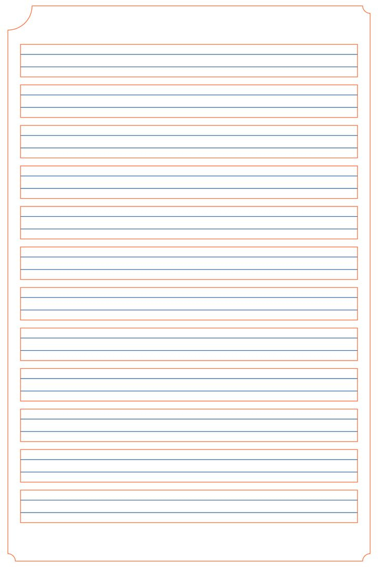Free Blank Handwriting Worksheets Pdf Printable | Writing Paper for Blank Handwriting Worksheets Printable Free