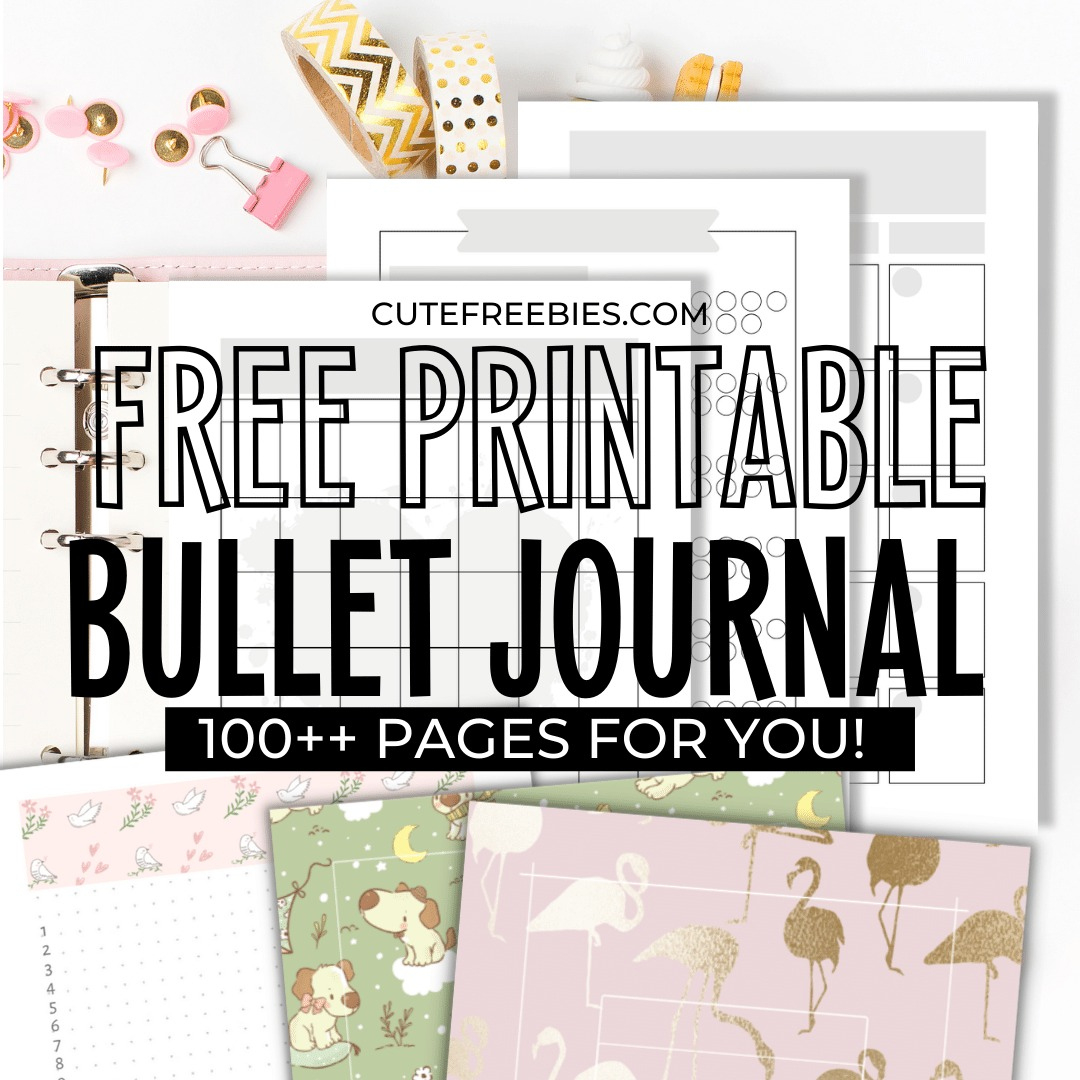 Free Bullet Journal Printable Templates - Cute Freebies For You for Bullet Journal Printables Free