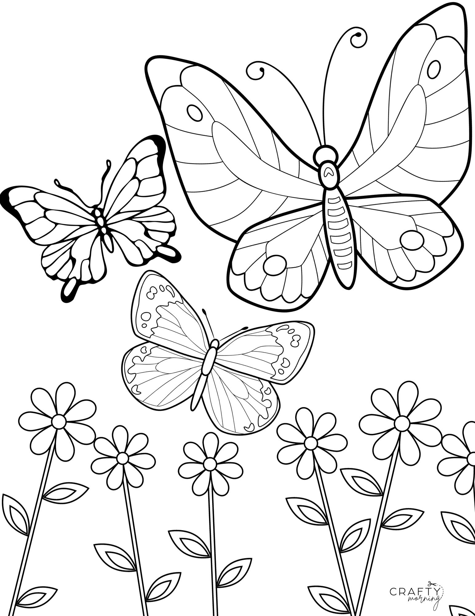 Free Butterfly Coloring Pages To Print - Crafty Morning in Butterfly Free Printable Coloring Pages