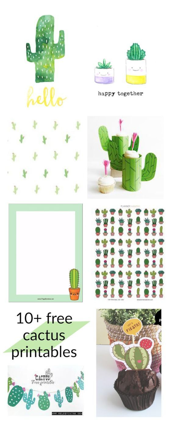 Free Cactus Printables - Kaktus - Round-Up | Free Printable throughout Free Cactus Printable