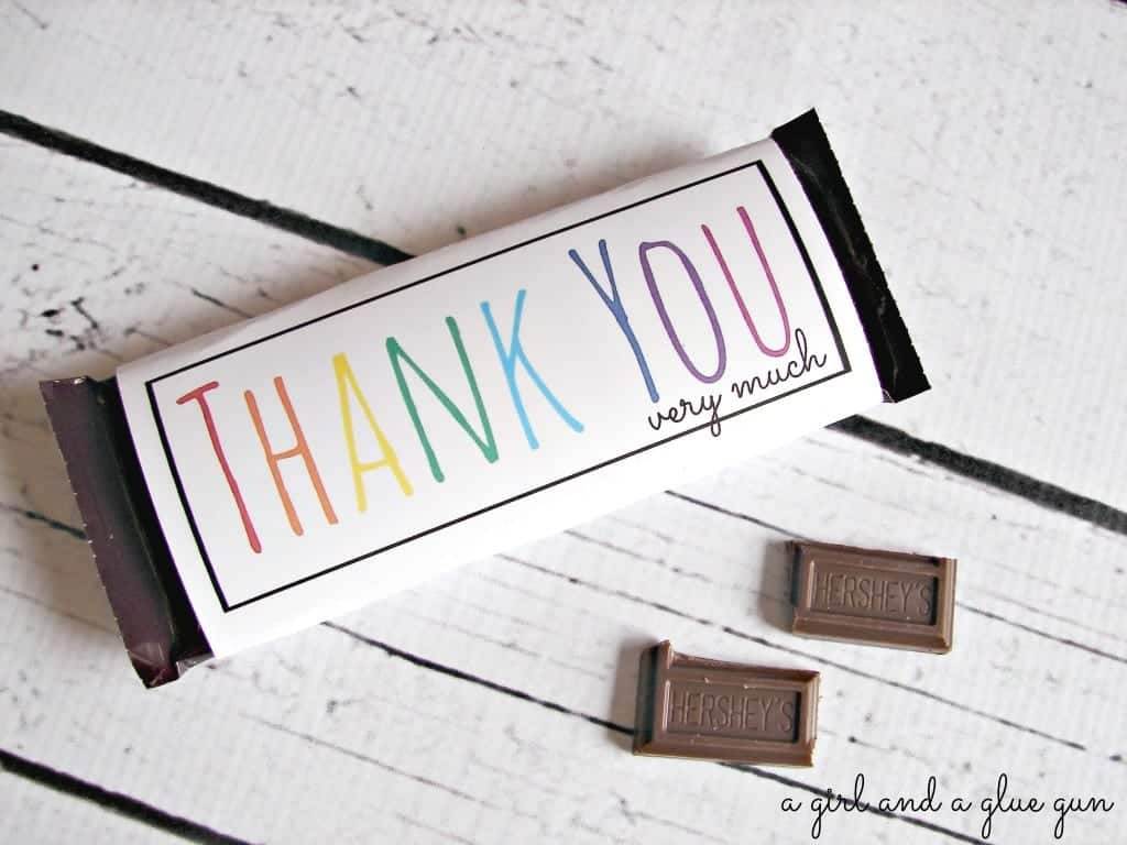 Free Candy Bar Wrapper Thank You (And Congrats) Printables! - A pertaining to Free Printable Hershey Bar Wrappers