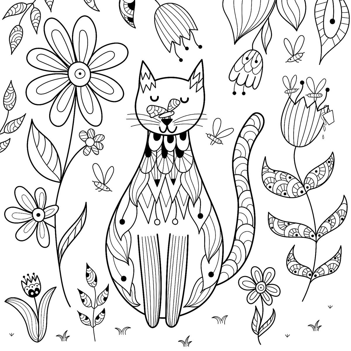 Free Cat Coloring Pages: Purr-Fect Printable Free Coloring Pages in Free Printable Cat Coloring Pages