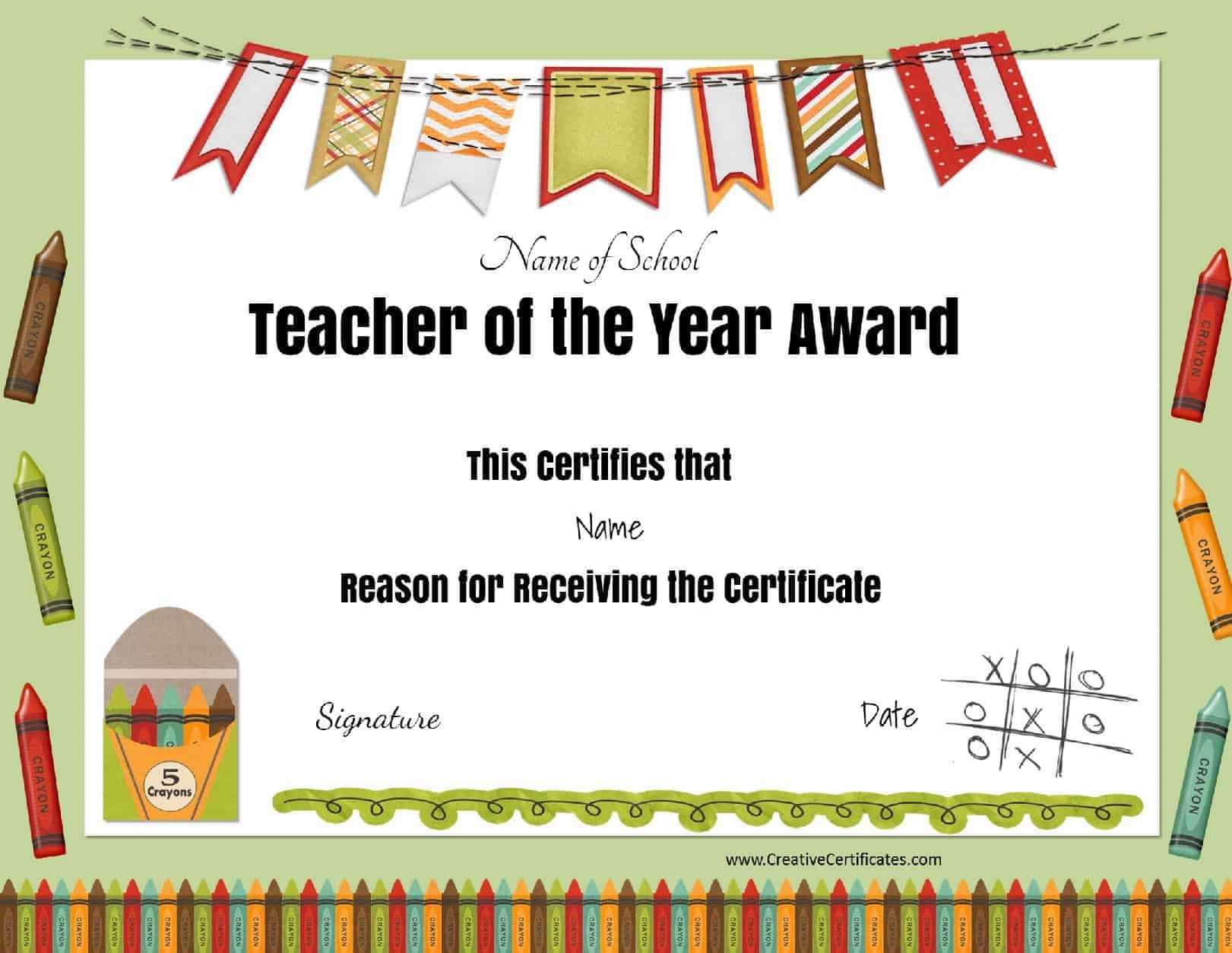 Free Certificate Of Appreciation For Teachers | Customize Online intended for Free Printable Certificates For Teachers