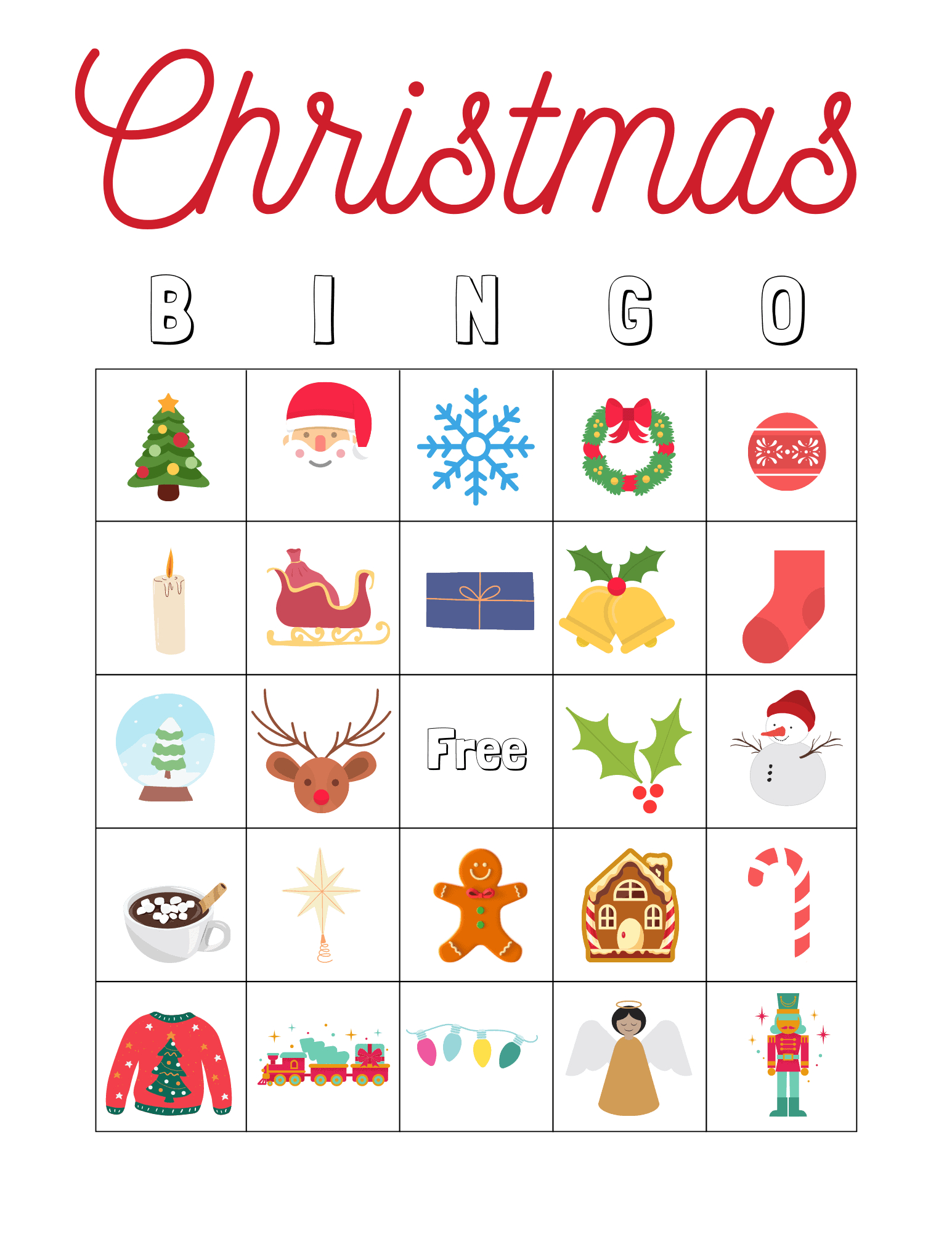 Free Christmas Bingo For Kids - Arinsolangeathome throughout Free Christmas Bingo Game Printable