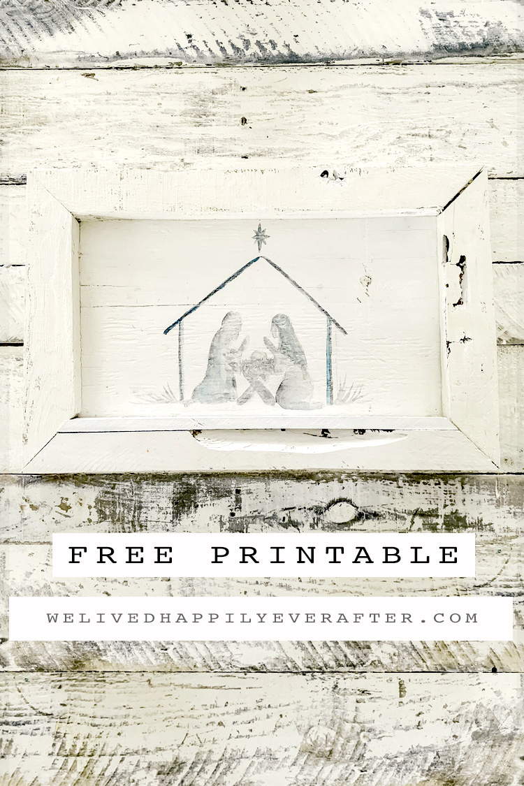 Free Christmas Nativity Silhouette Holiday &amp;quot;Farmhouse&amp;quot; Printable in Free Printable Nativity Silhouette