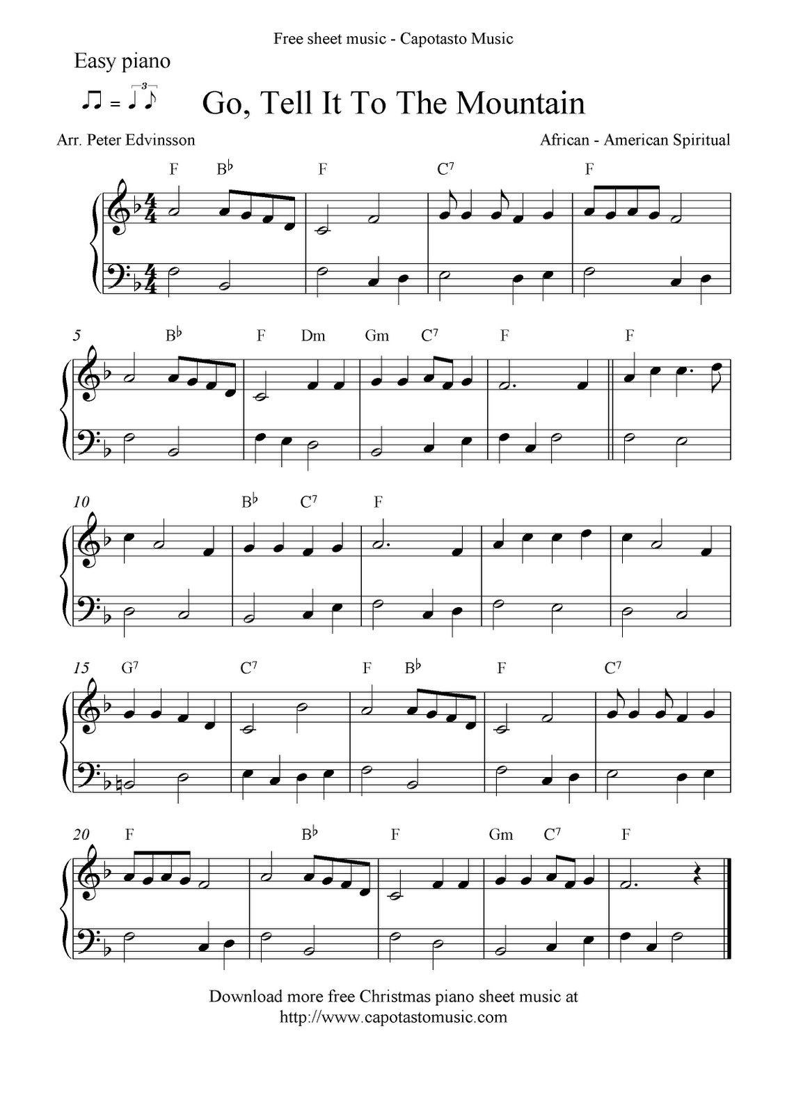 Free Christmas Piano Sheet Music | Easy Notes within Free Christmas Piano Sheet Music For Beginners Printable