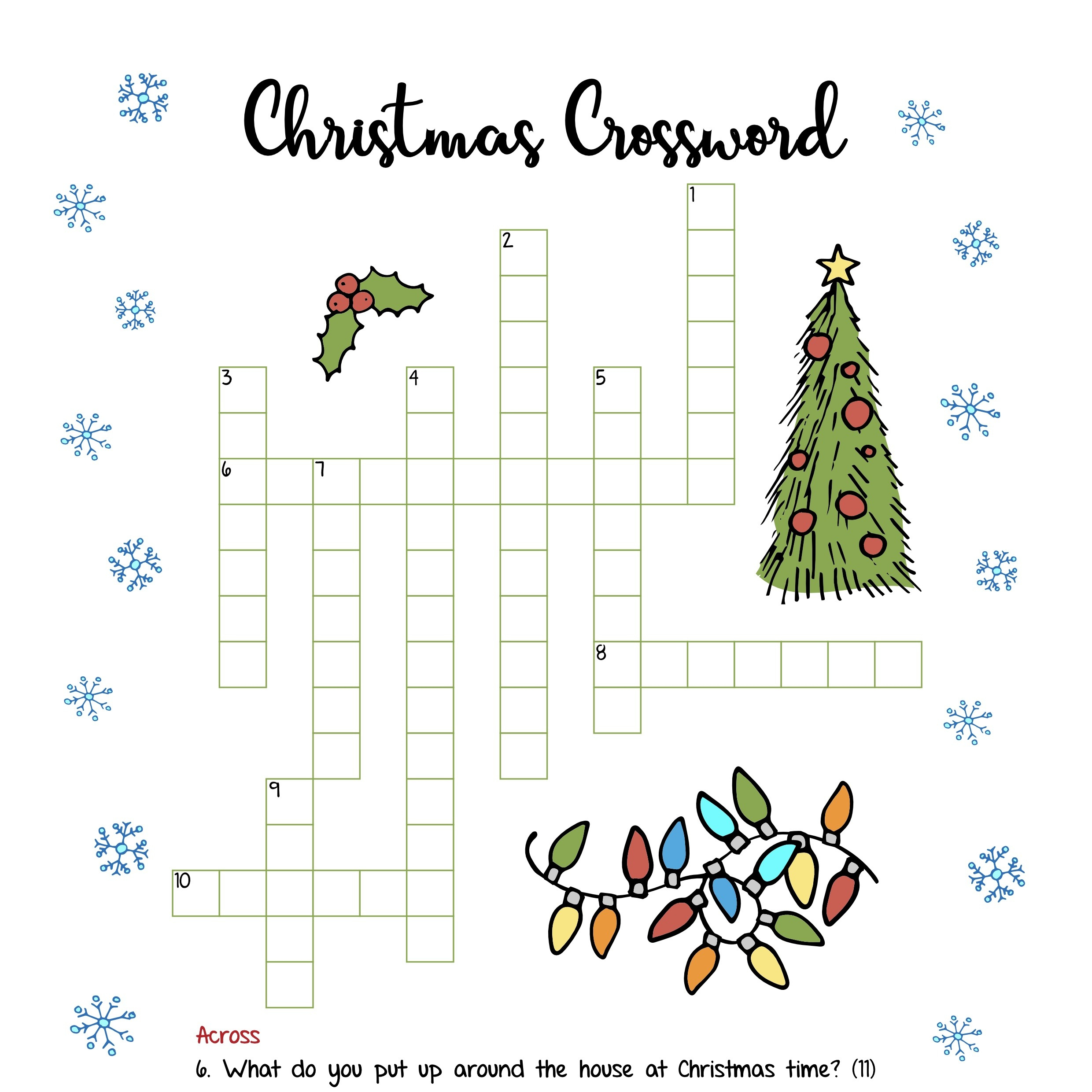 Free Christmas Printables – Crossword | Mama Geek with regard to Free Printable Christmas Crossword Puzzles for Adults