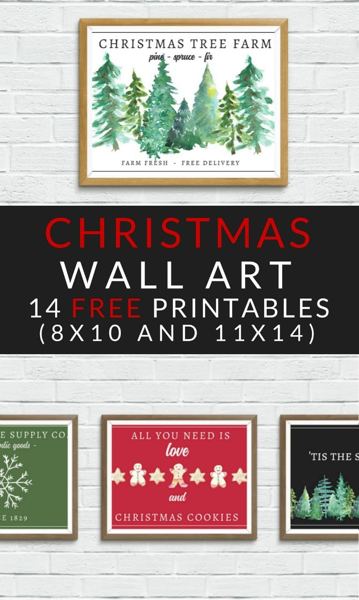 Free Christmas Printables - Farmhouse Christmas Art - The Crazy with regard to Free Printable Christmas Art