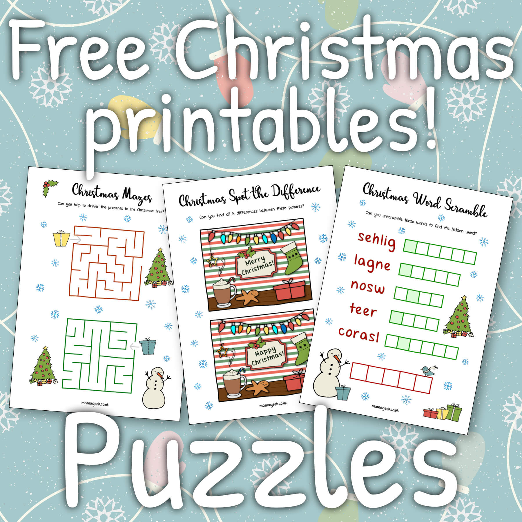 Free Christmas Printables – Puzzles | Mama Geek pertaining to Free Printable Christmas Puzzle Sheets