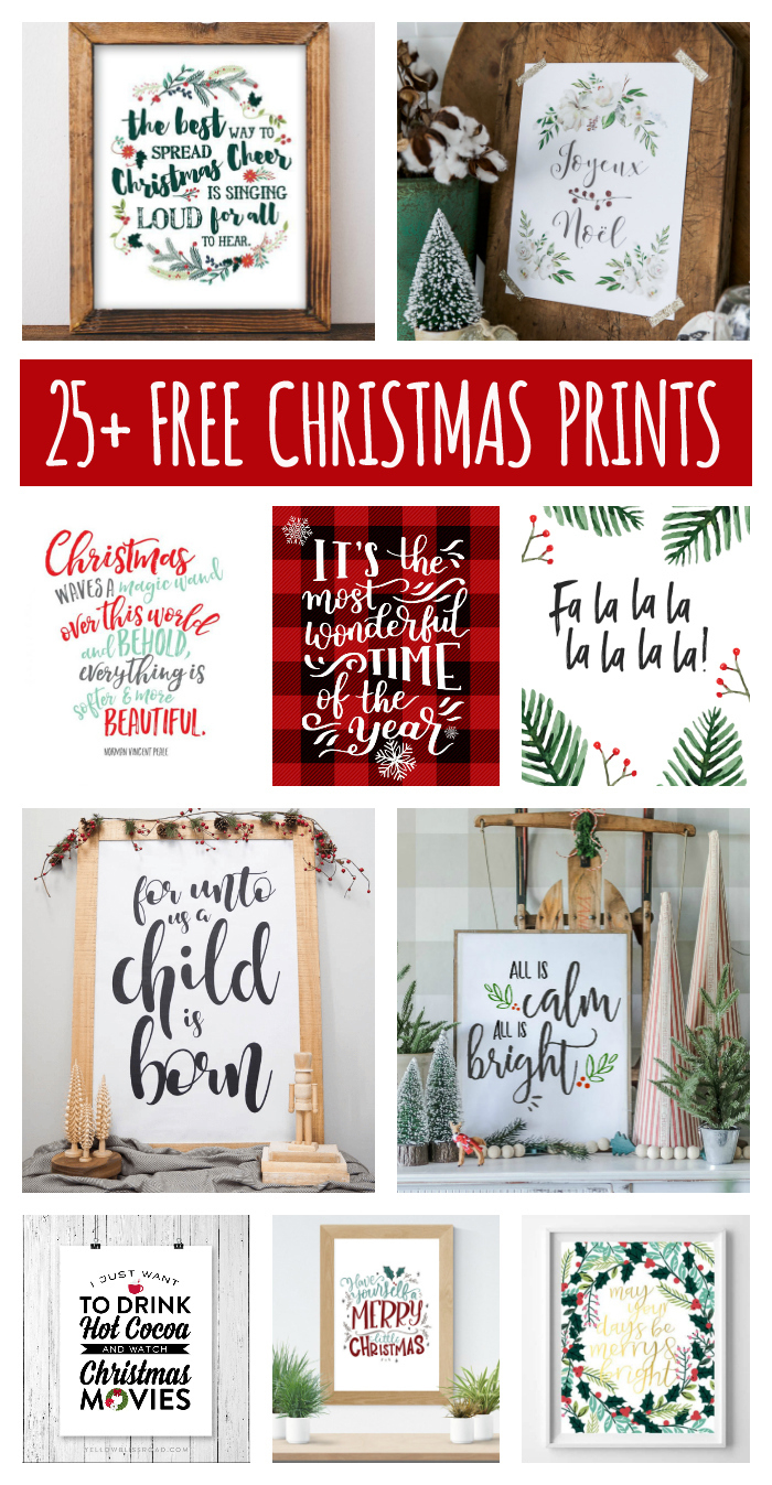 Free Christmas Printables That&amp;#039;Ll Look Great In Your Home | Eighteen25 in Free Christmas Printables