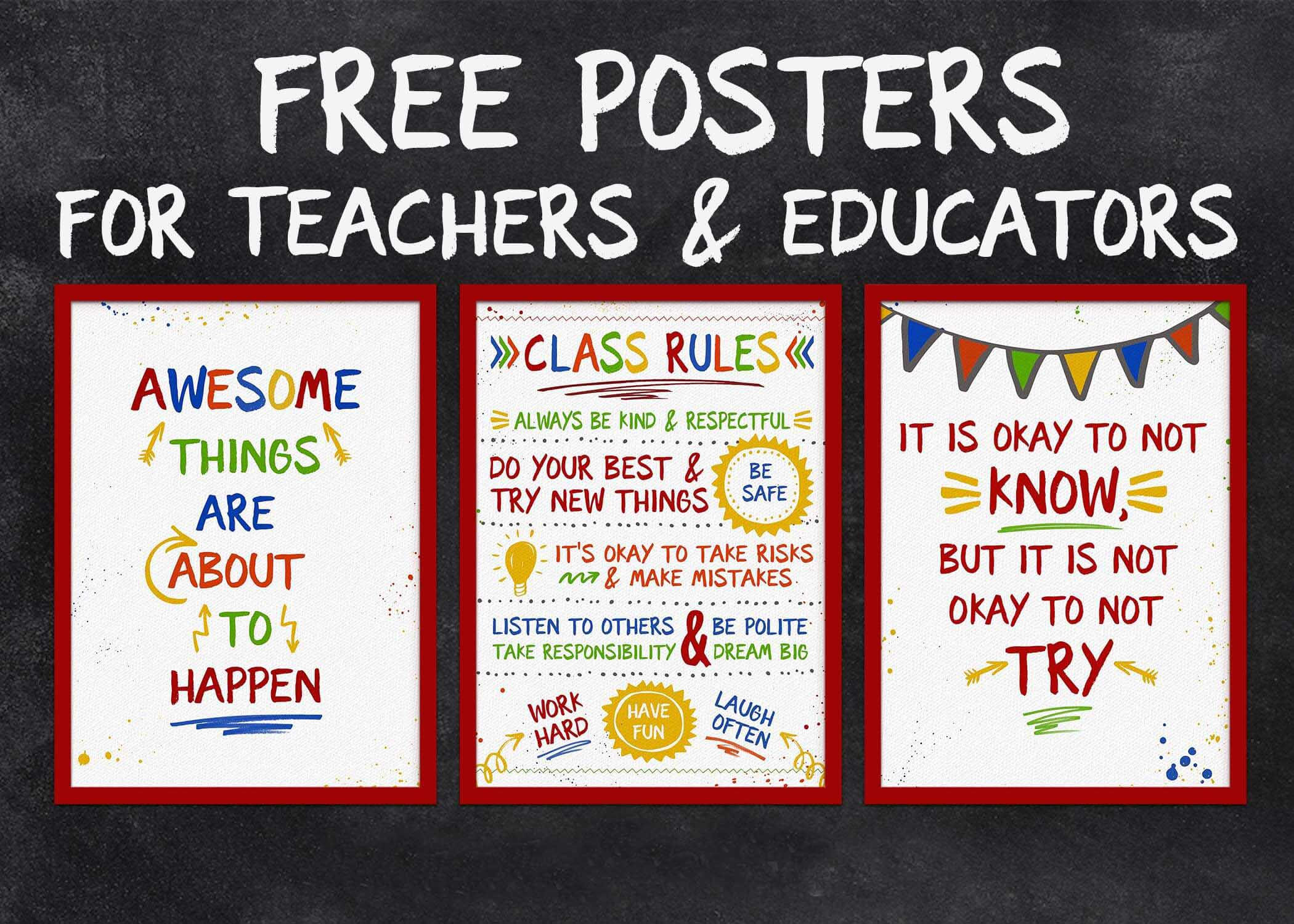 Free Classroom Posters - Ministering Printables regarding Free Printable Posters for Teachers