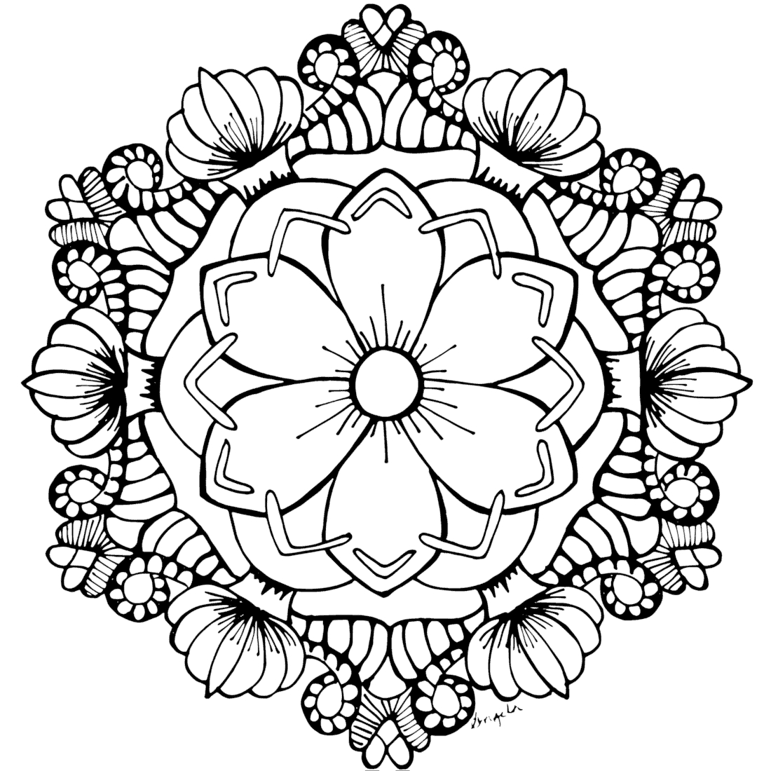 Free Coloring Pages For You To Print - Monday Mandala for Free Printable Mandala Patterns