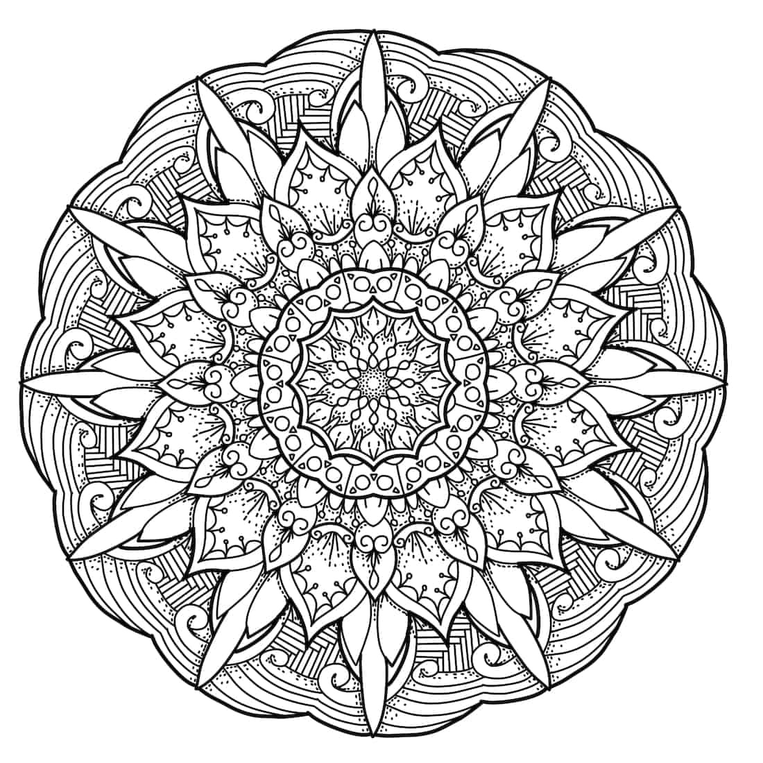 Free Coloring Pages For You To Print - Monday Mandala inside Free Mandalas To Colour In Printable