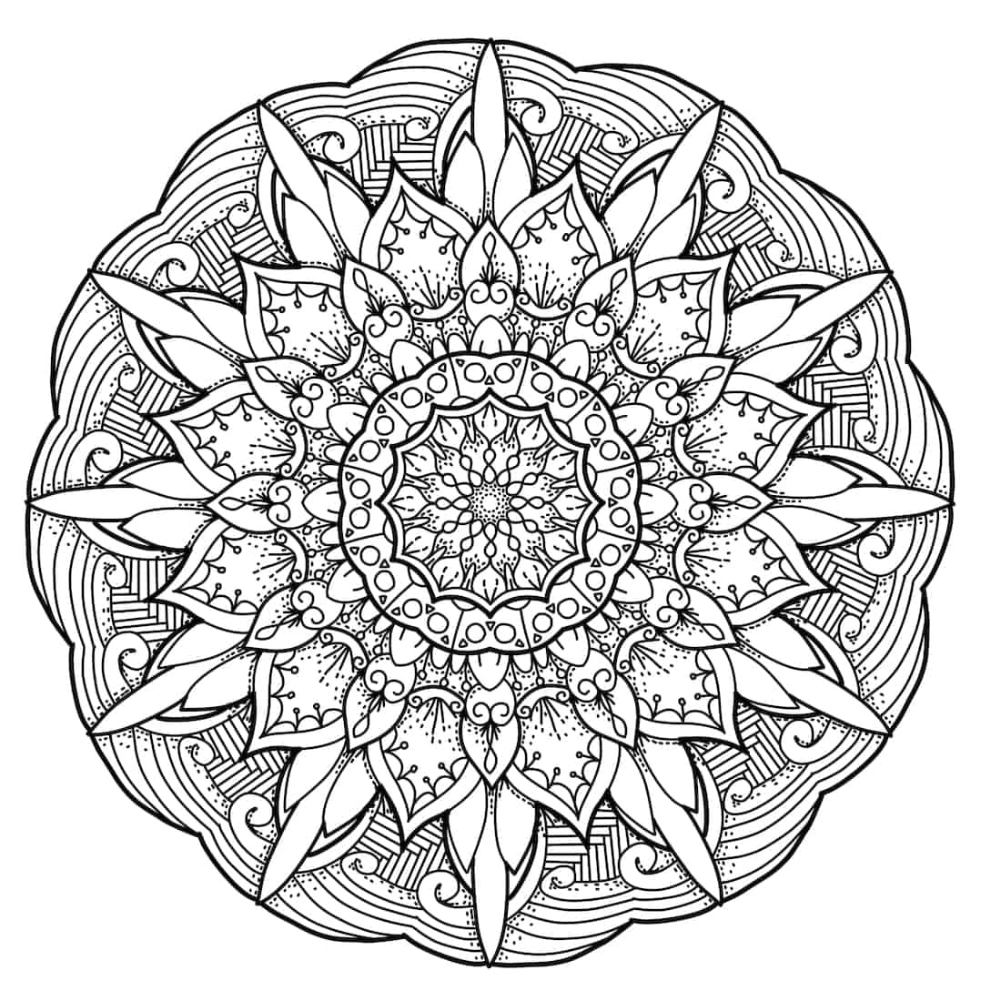 Free Coloring Pages For You To Print - Monday Mandala with regard to Free Printable Mandala Patterns