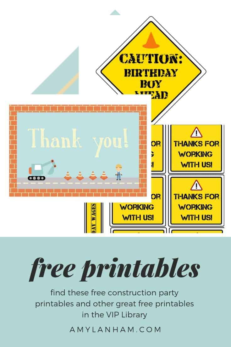 Free Construction Party Printables - Lanham Creations throughout Free Printable Party Signs