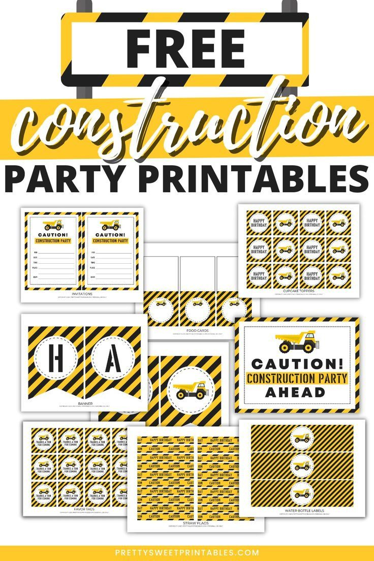 Free Construction Party Printables Templates | Construction Party inside Free Construction Party Printables