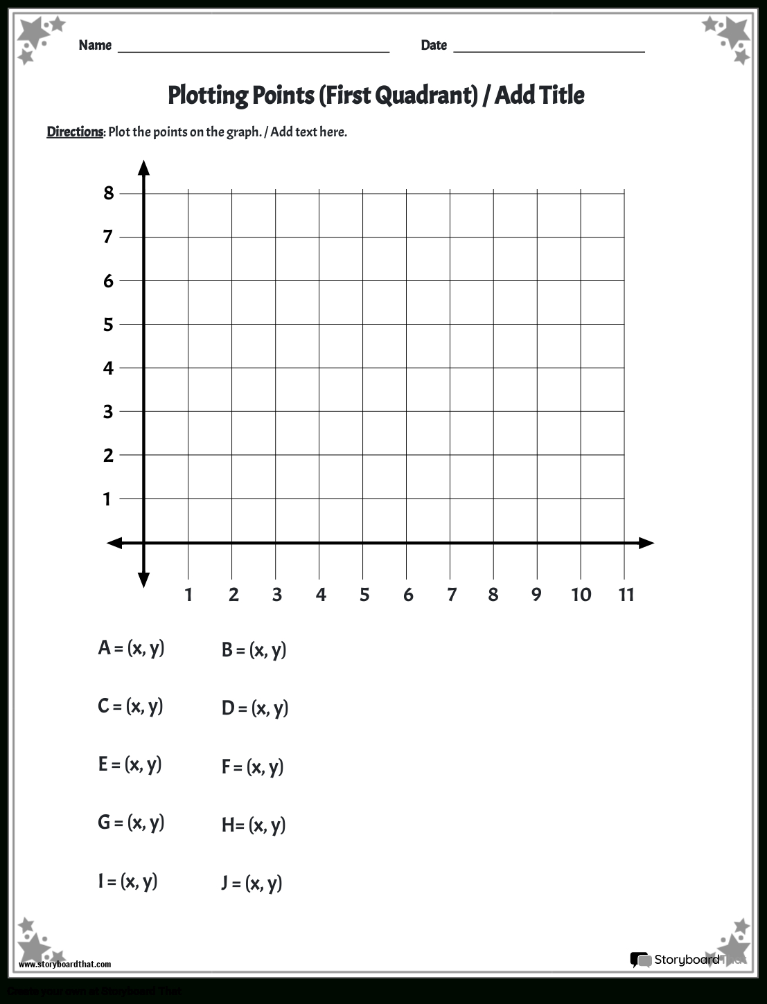 Free Coordinate Plane Worksheet: Easy Graphing pertaining to Free Printable Coordinate Grid Worksheets