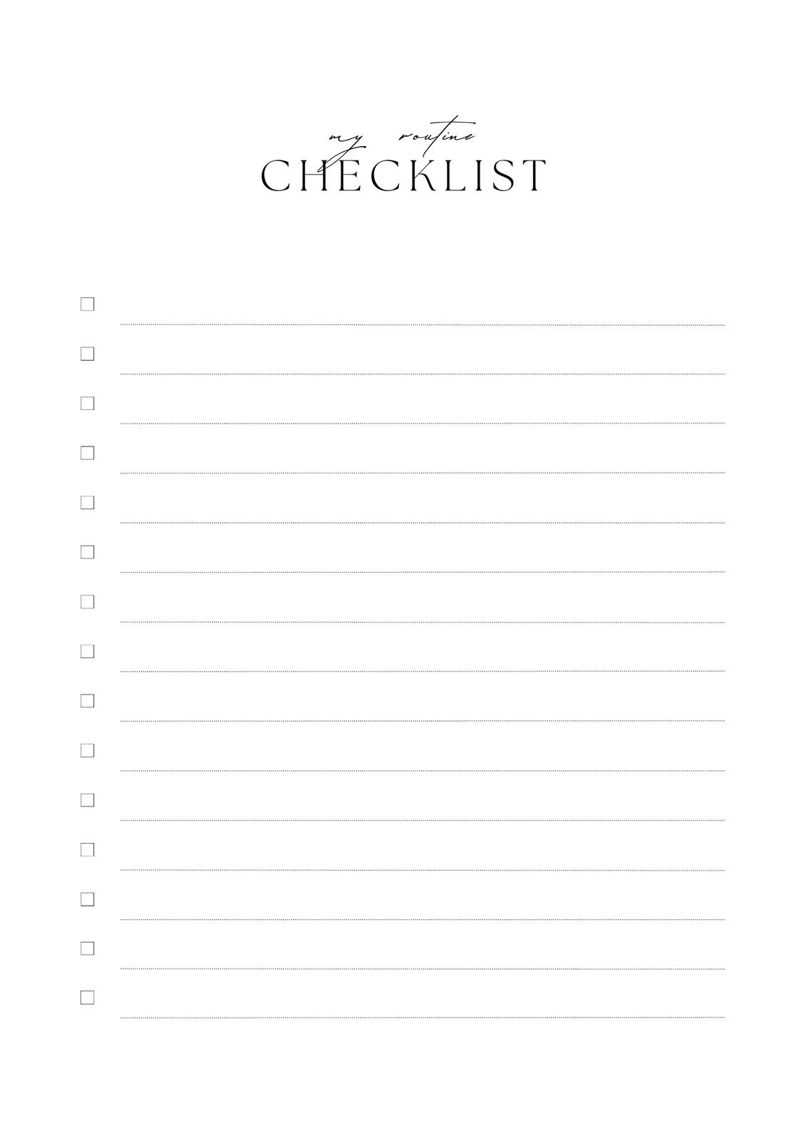 Free, Custom Downloadable Checklist Templates | Canva inside Printable Checklist Template Free