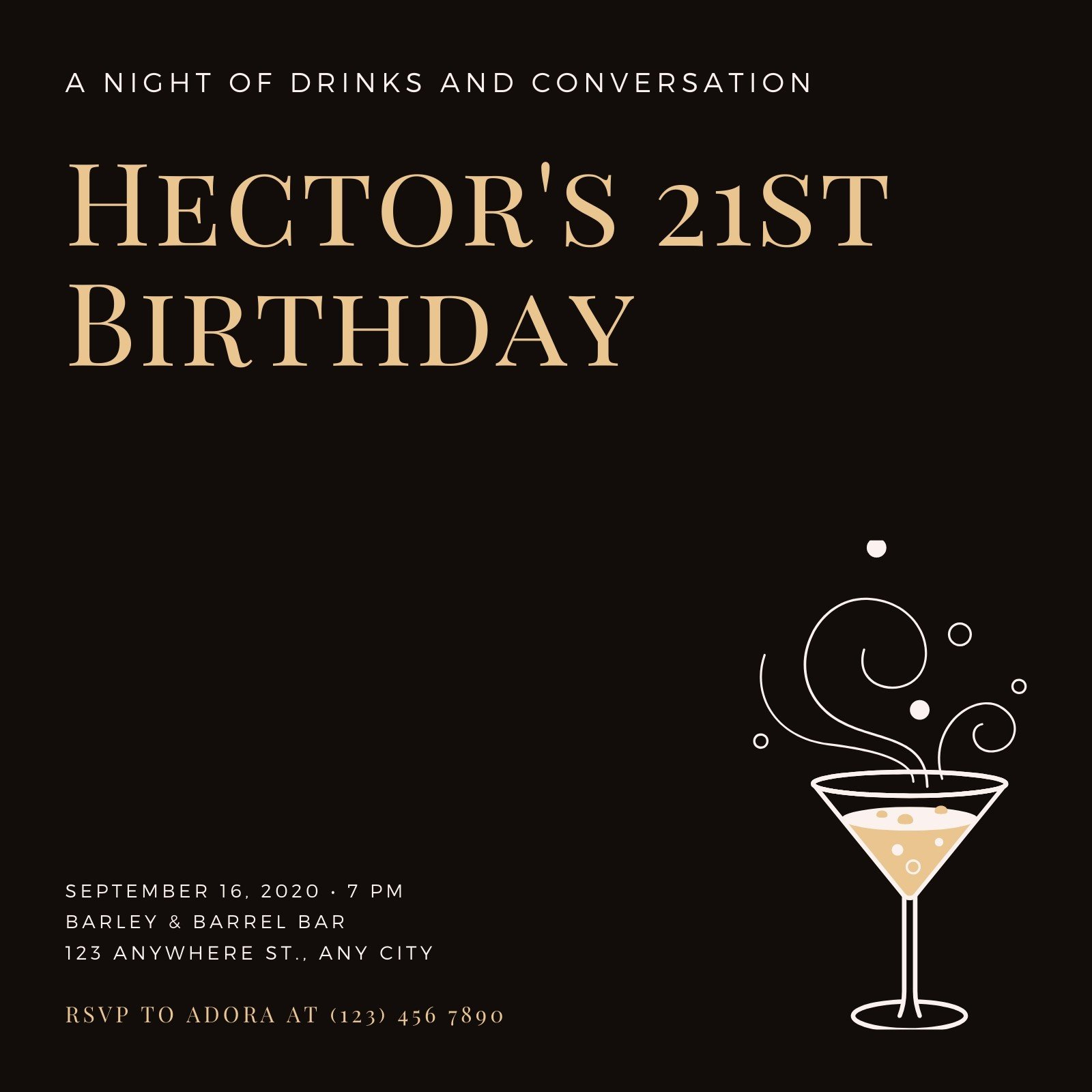 Free, Custom Printable 21St Birthday Invitation Templates | Canva for 21St Birthday Invitation Templates Free Printable