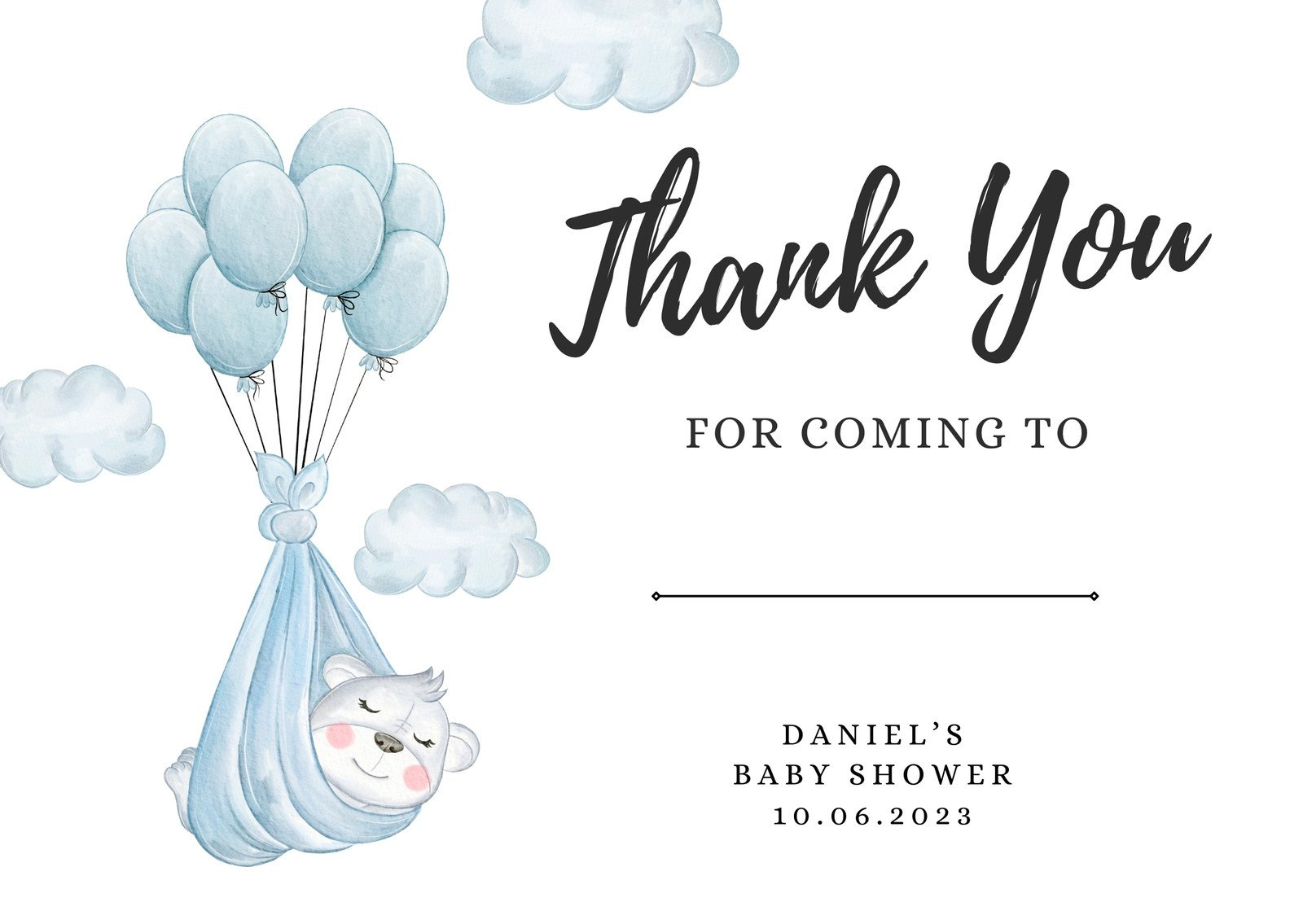 Free Custom Printable Baby Shower Card Templates | Canva throughout Free Printable Baby Boy Cards