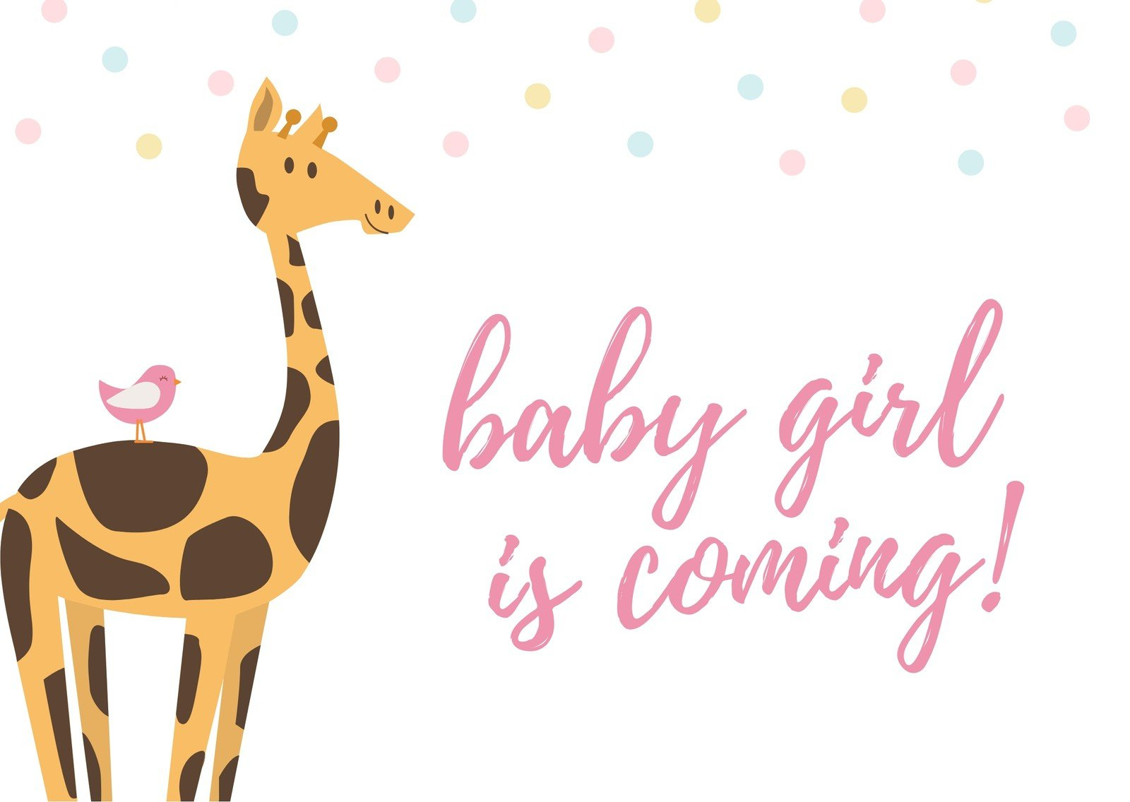 Free Custom Printable Baby Shower Card Templates | Canva with Congratulations On Your Baby Girl Free Printable Cards