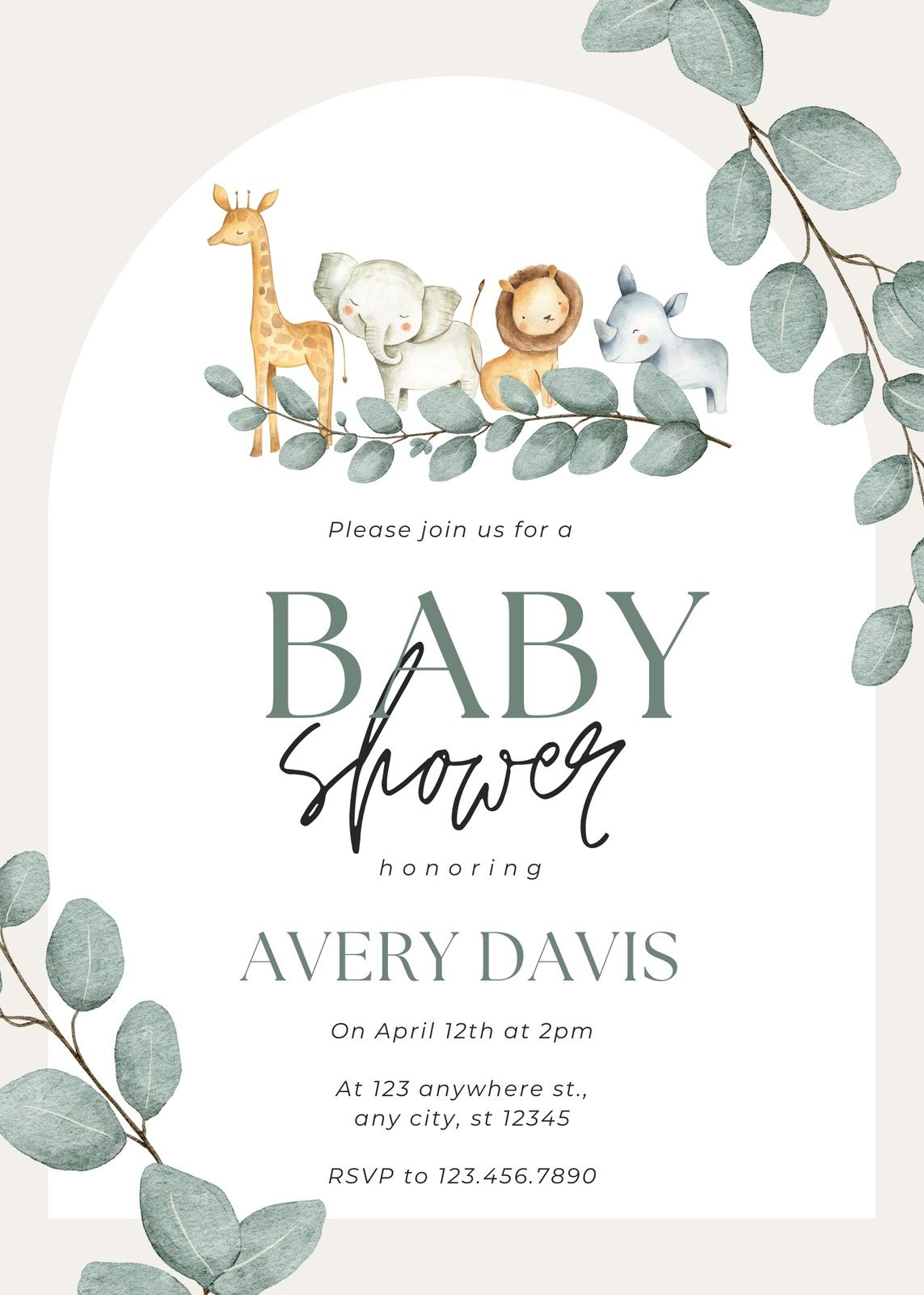 Free, Custom Printable Baby Shower Invitation Templates | Canva inside Baby Shower Cards Online Free Printable