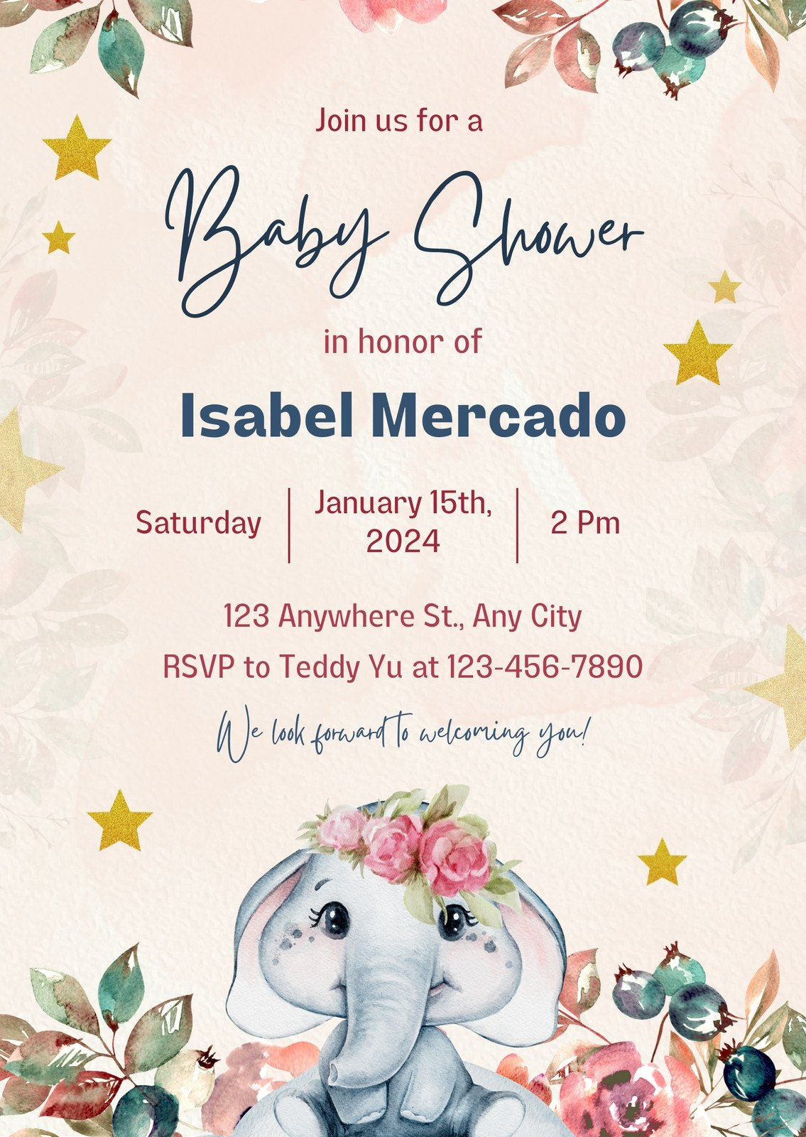 Free, Custom Printable Baby Shower Invitation Templates | Canva pertaining to Free Printable Book Themed Baby Shower Invitations