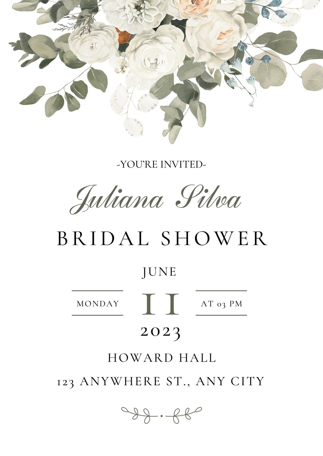 Free Custom Printable Bridal Shower Invitation Templates | Canva within Free Printable Bridal Shower Cards