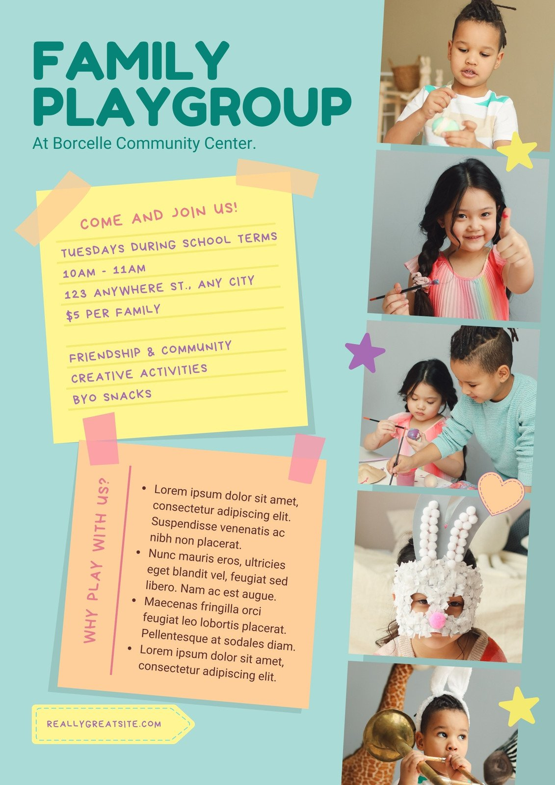 Free Custom Printable Daycare Flyer Templates | Canva regarding Free Printable Home Daycare Flyers