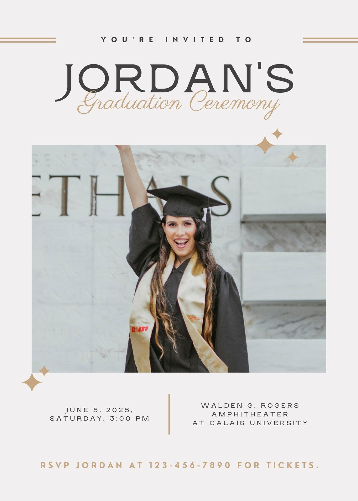 Free, Custom Printable Graduation Announcement Templates | Canva intended for Free Printable Graduation Invitations 2025