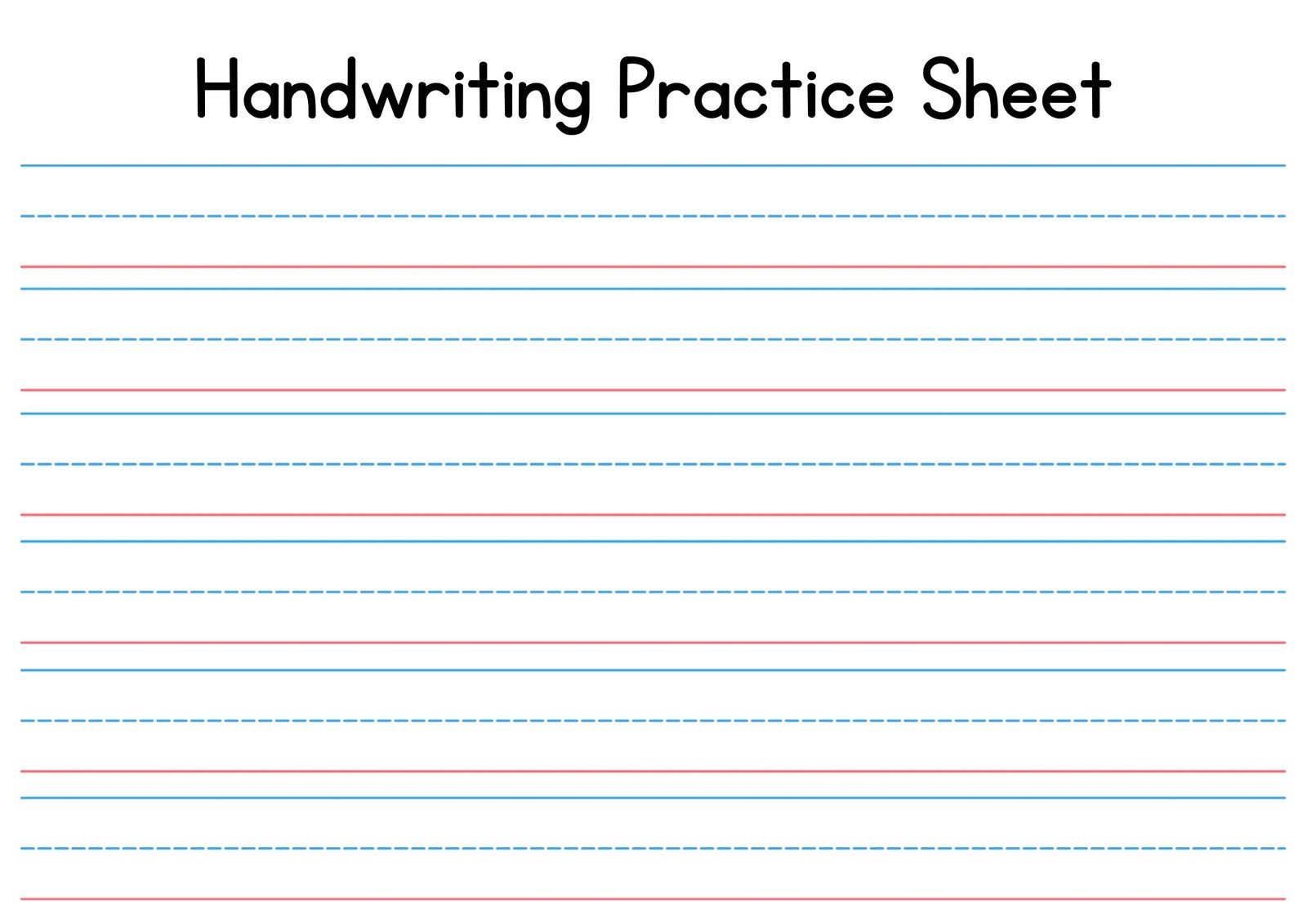 Free Custom Printable Handwriting Worksheet Templates | Canva within Free Printable Handwriting Worksheets