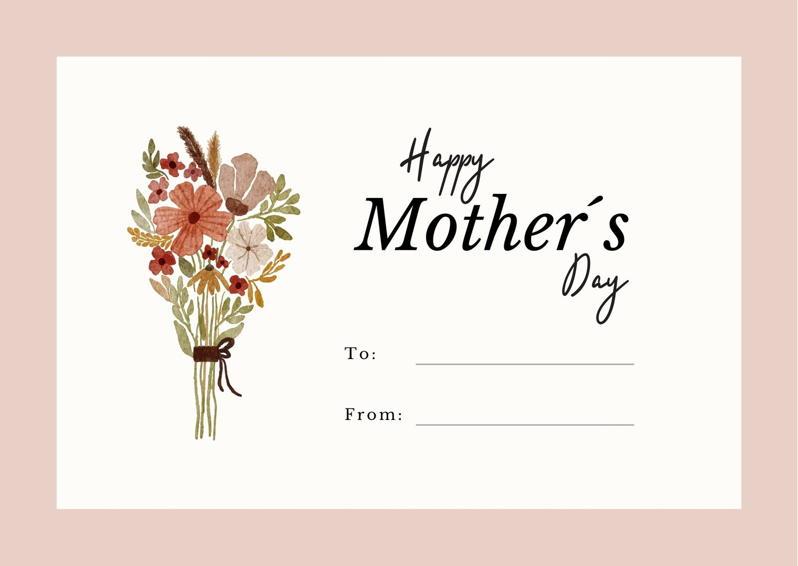 Free Custom Printable Mother&amp;#039;S Day Card Templates | Canva throughout Free Printable Mothers Day Cards No Download