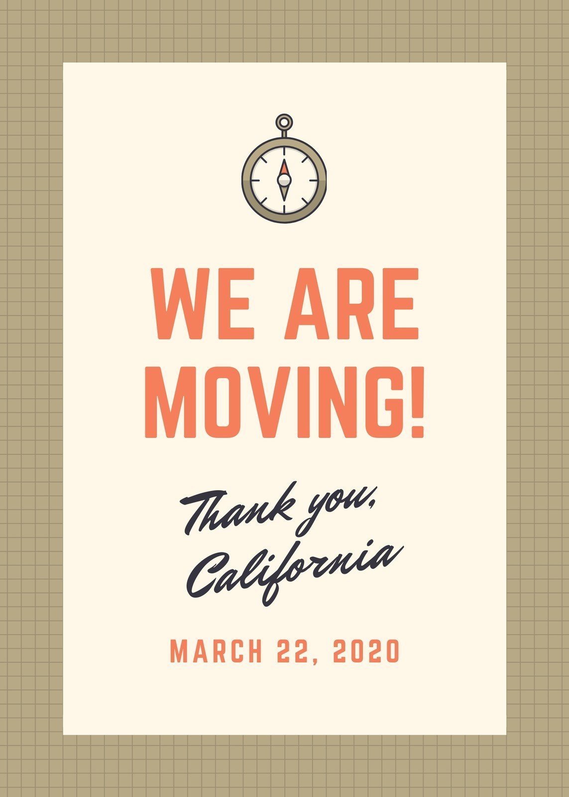 Free, Custom Printable Moving Announcement Templates | Canva with We Re Moving Cards Free Printable