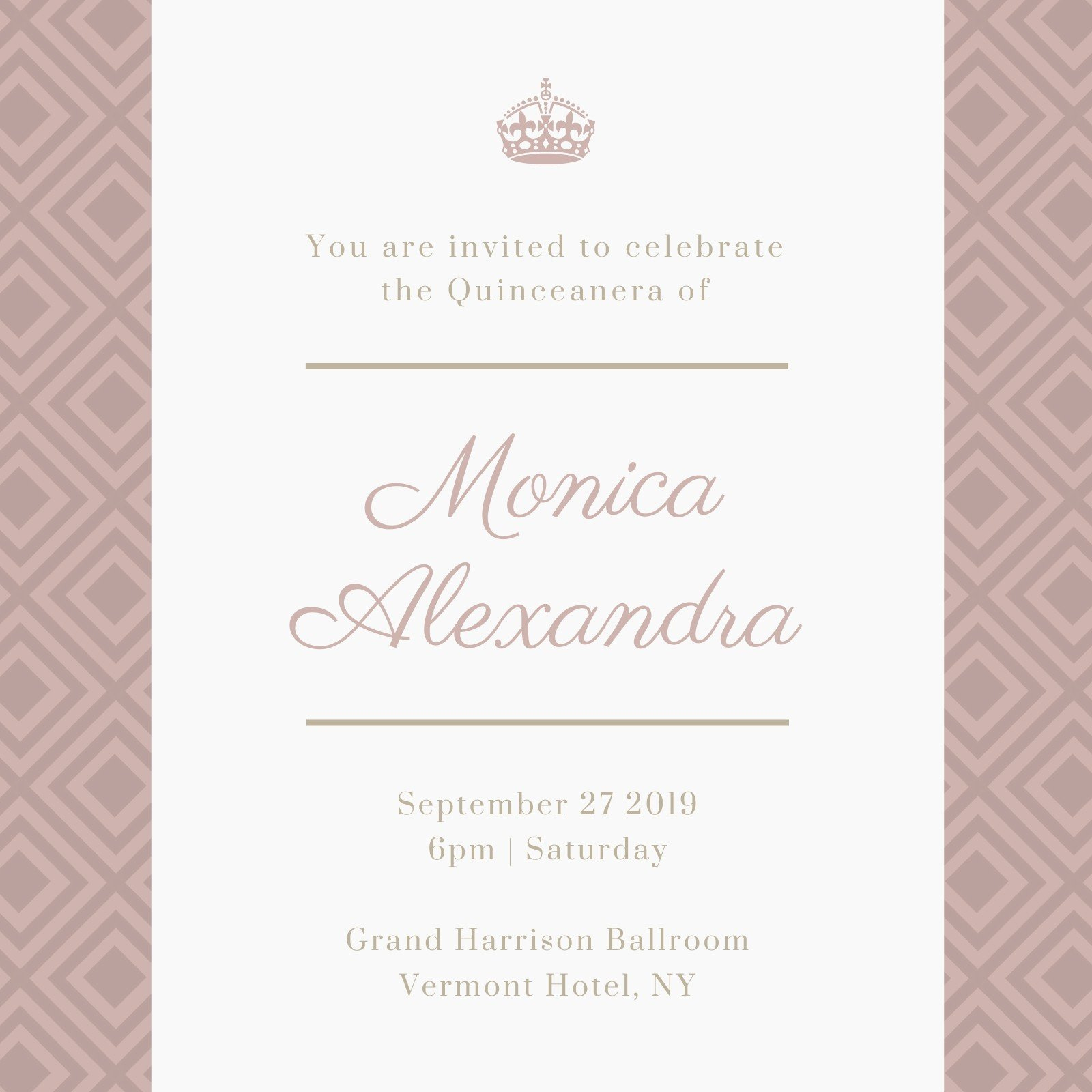 Free Custom Printable Quinceañera Invitation Templates | Canva with Free Printable Quinceanera Invitations