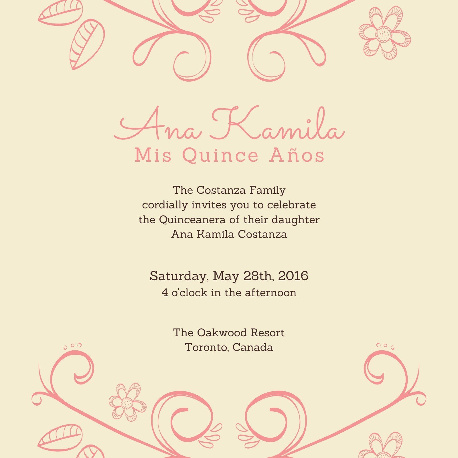 Free Custom Printable Quinceañera Invitation Templates | Canva with regard to Free Printable Quinceanera Invitations