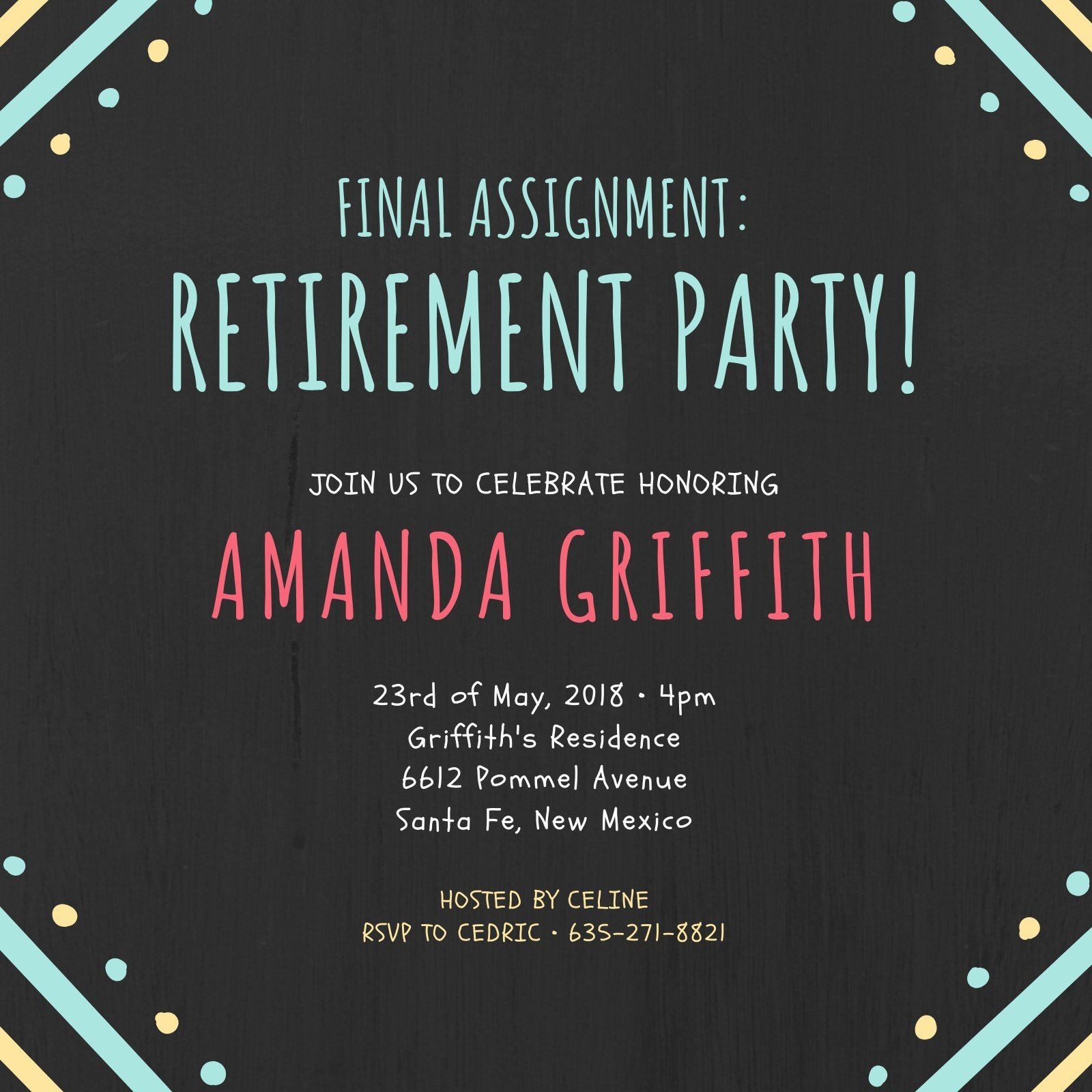 Free Custom Printable Retirement Party Invitation Templates | Canva with Free Printable Retirement Party Invitations