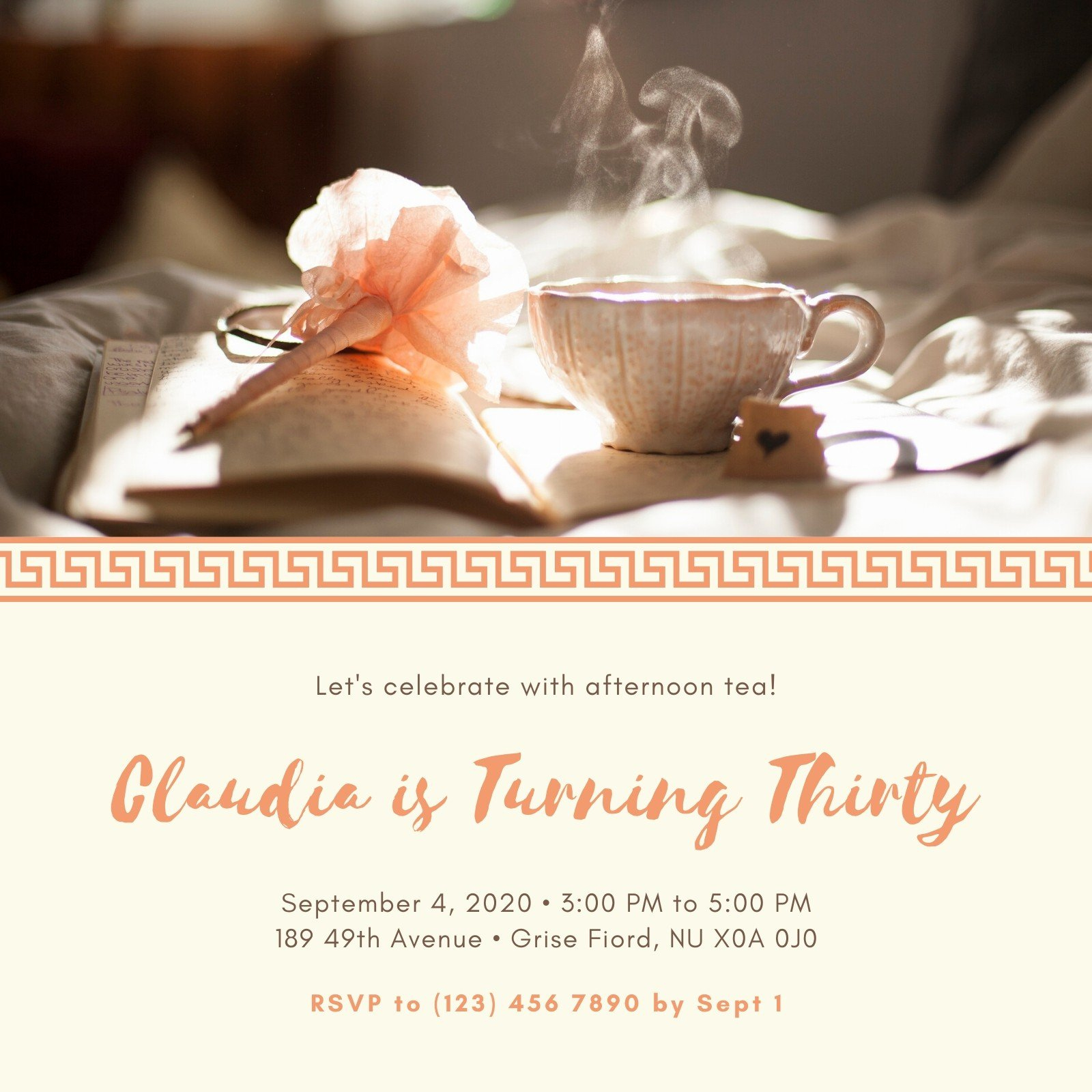 Free Custom Printable Tea Party Invitation Templates | Canva for Free Printable Vintage Tea Party Invitations